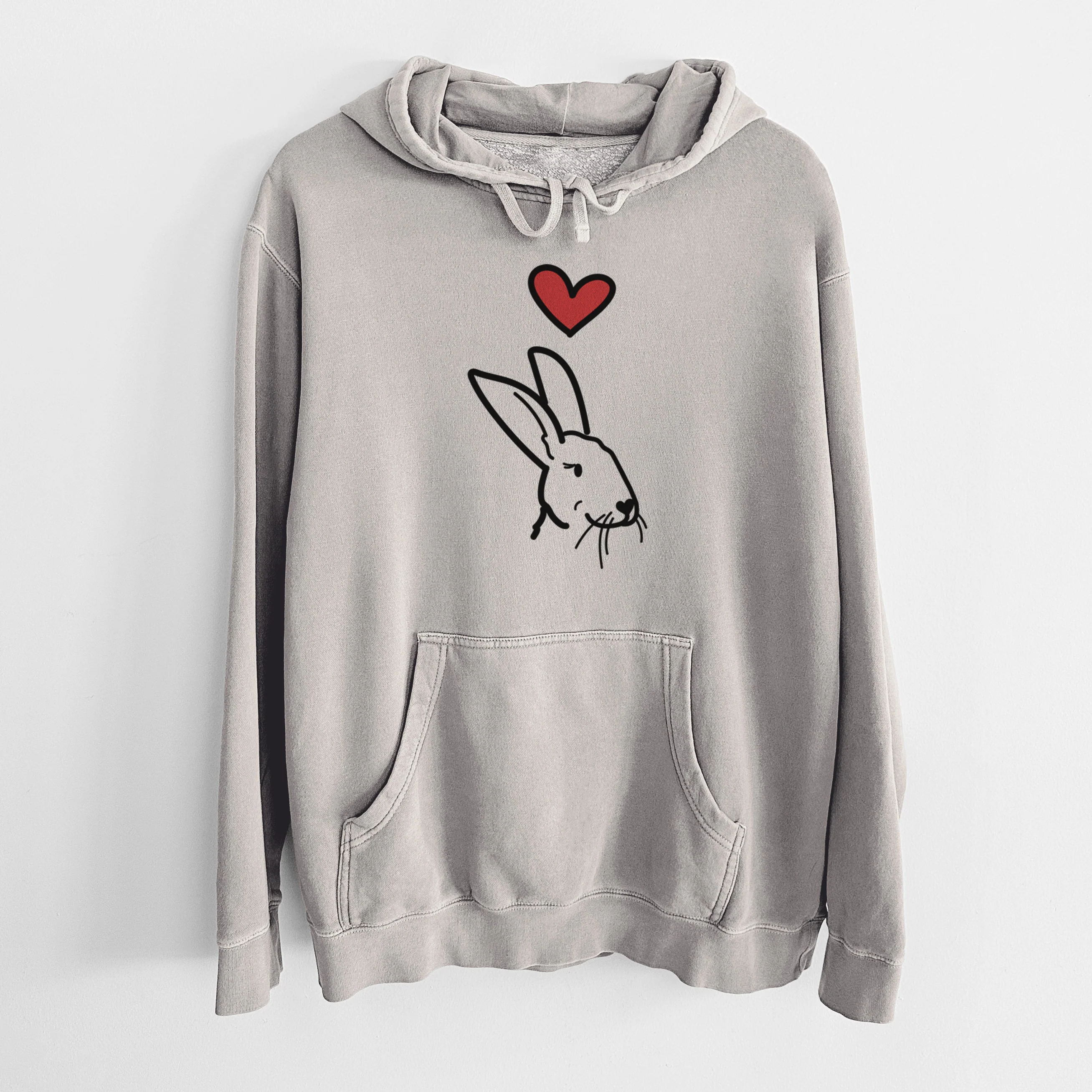 Love Always Rex Rabbit - Betsy - Unisex Pigment Dyed Hoodie - Image 5