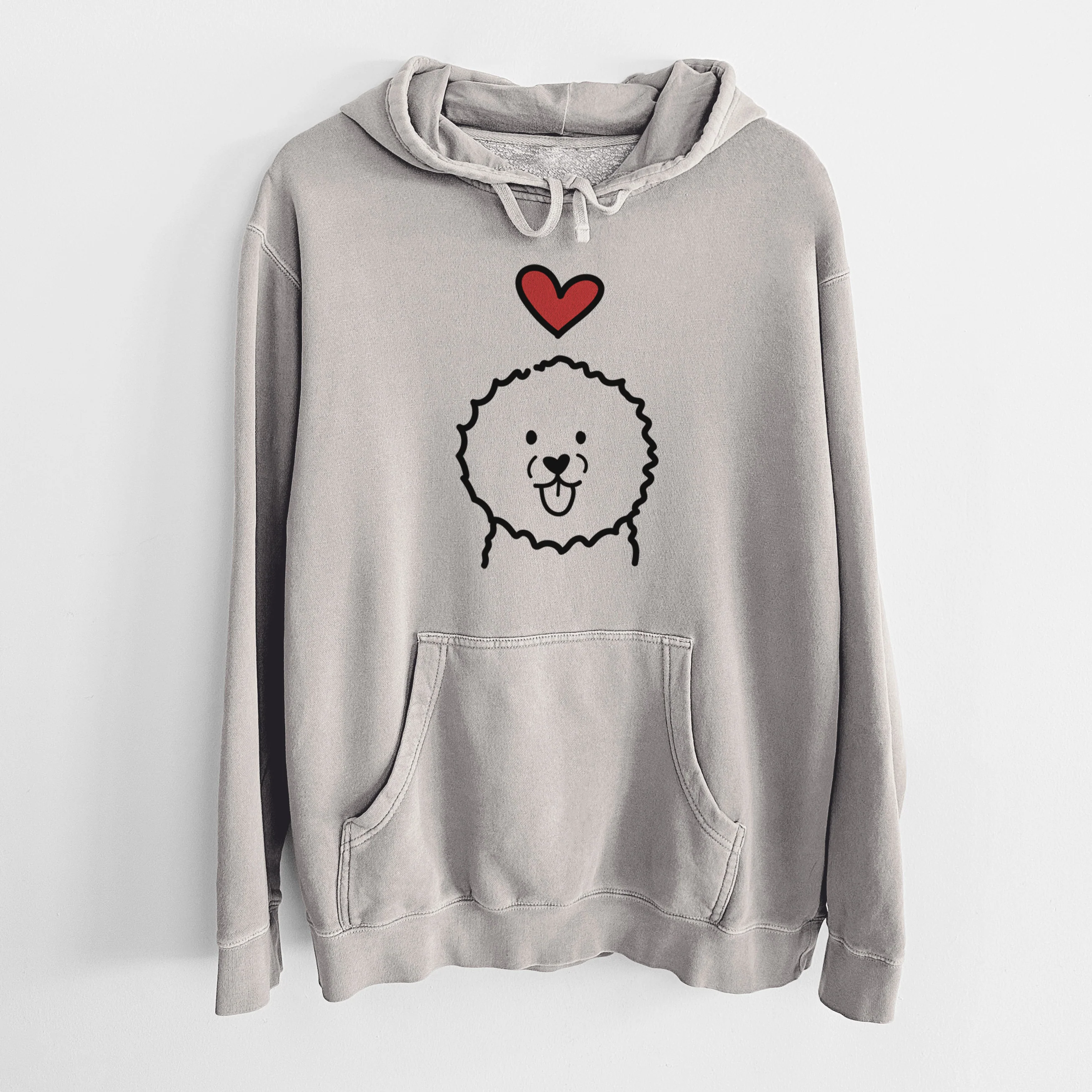 Love Always Bichon Frise - Unisex Pigment Dyed Hoodie - Image 5