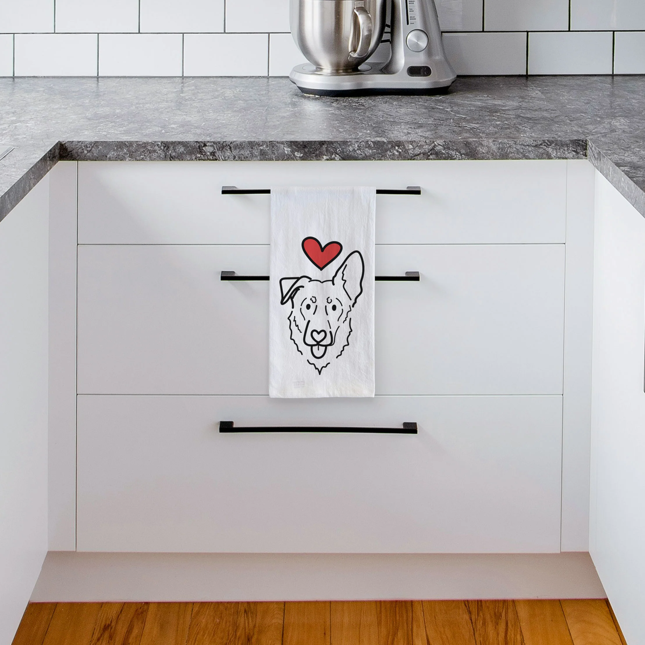 Love Always Shepherd Mix - Bodhi - Tea Towel - Image 4