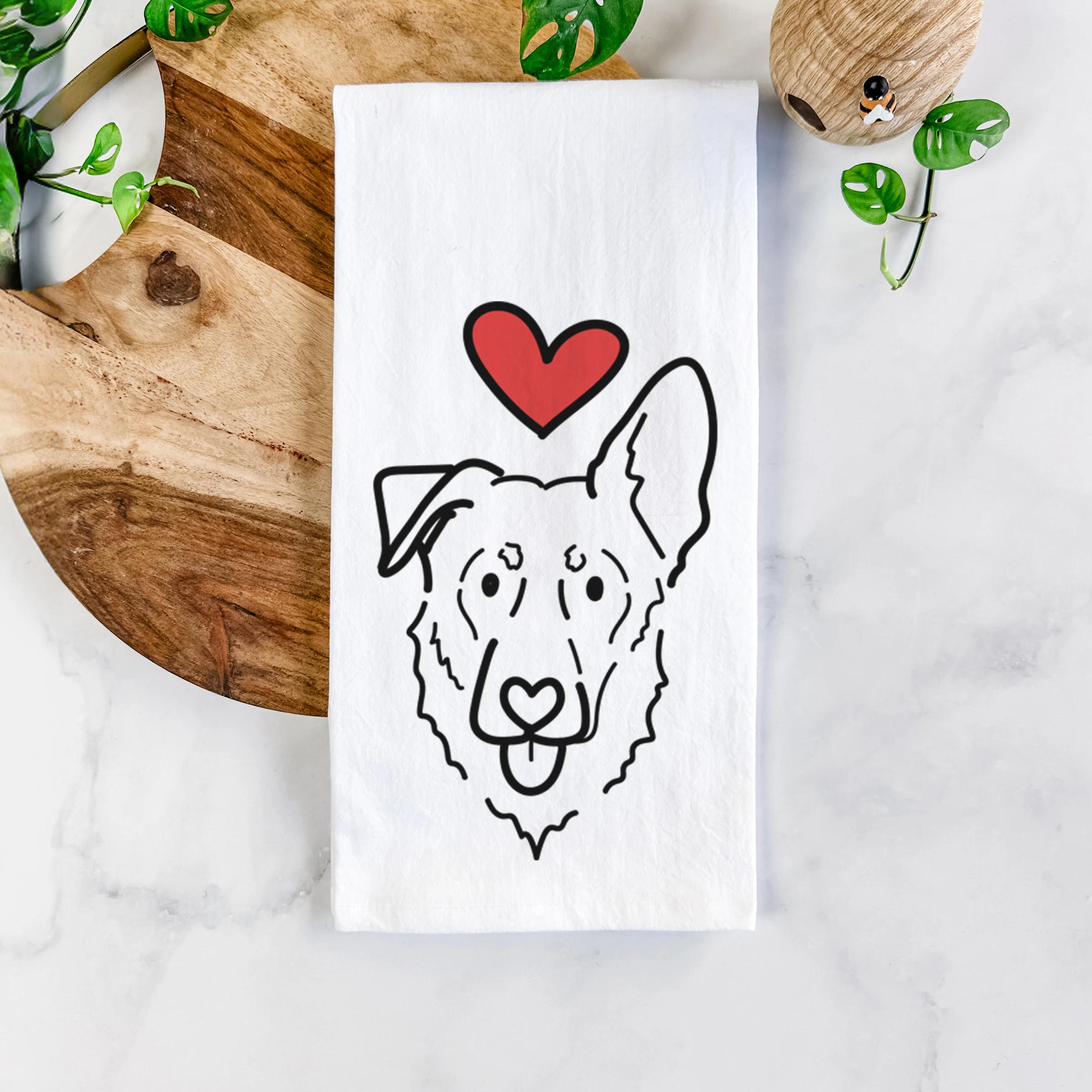 Love Always Shepherd Mix - Bodhi - Tea Towel - Image 5
