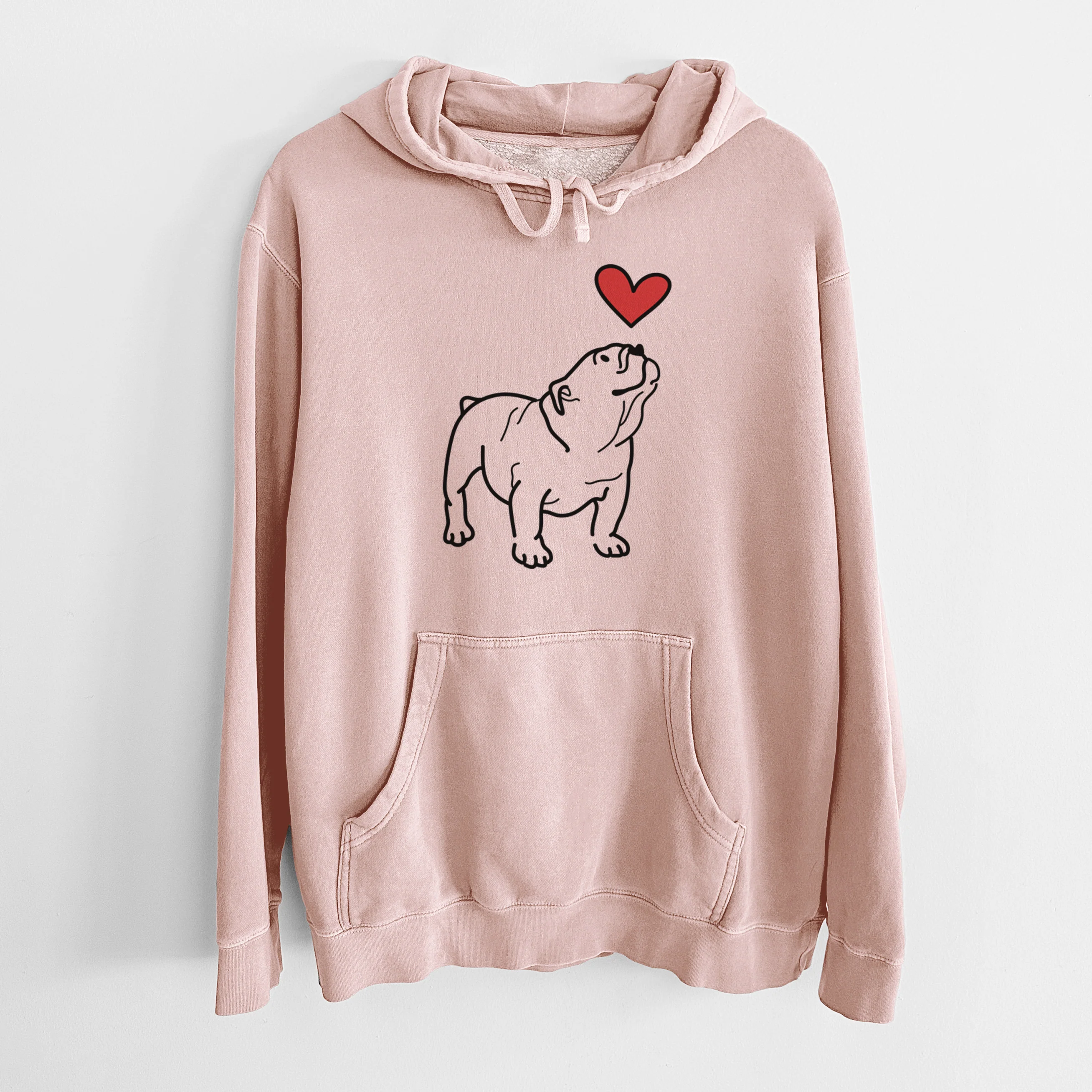 Love Always English Bulldog - Bruno - Unisex Pigment Dyed Hoodie - Image 6