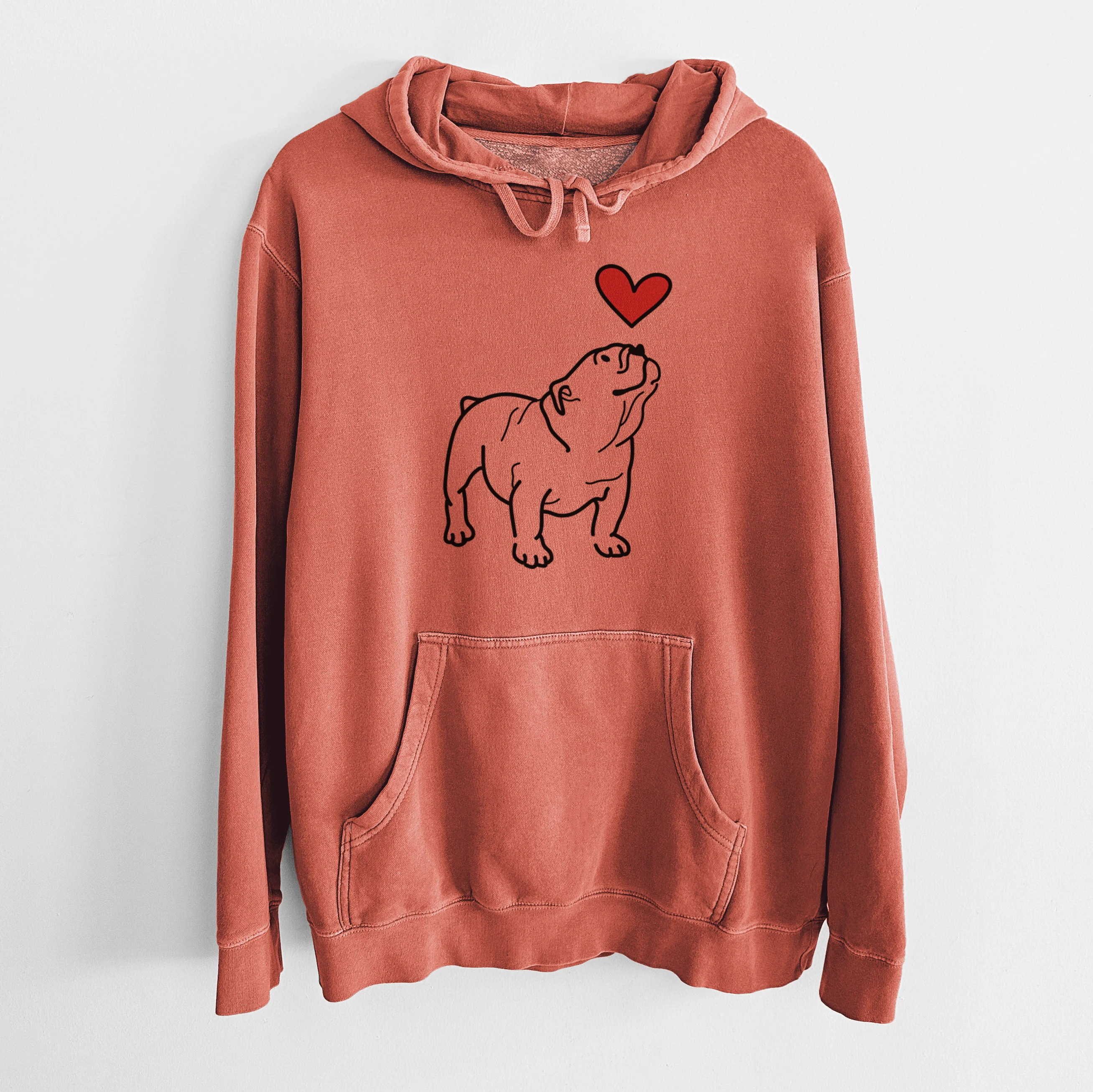 Love Always English Bulldog - Bruno - Unisex Pigment Dyed Hoodie - Image 8