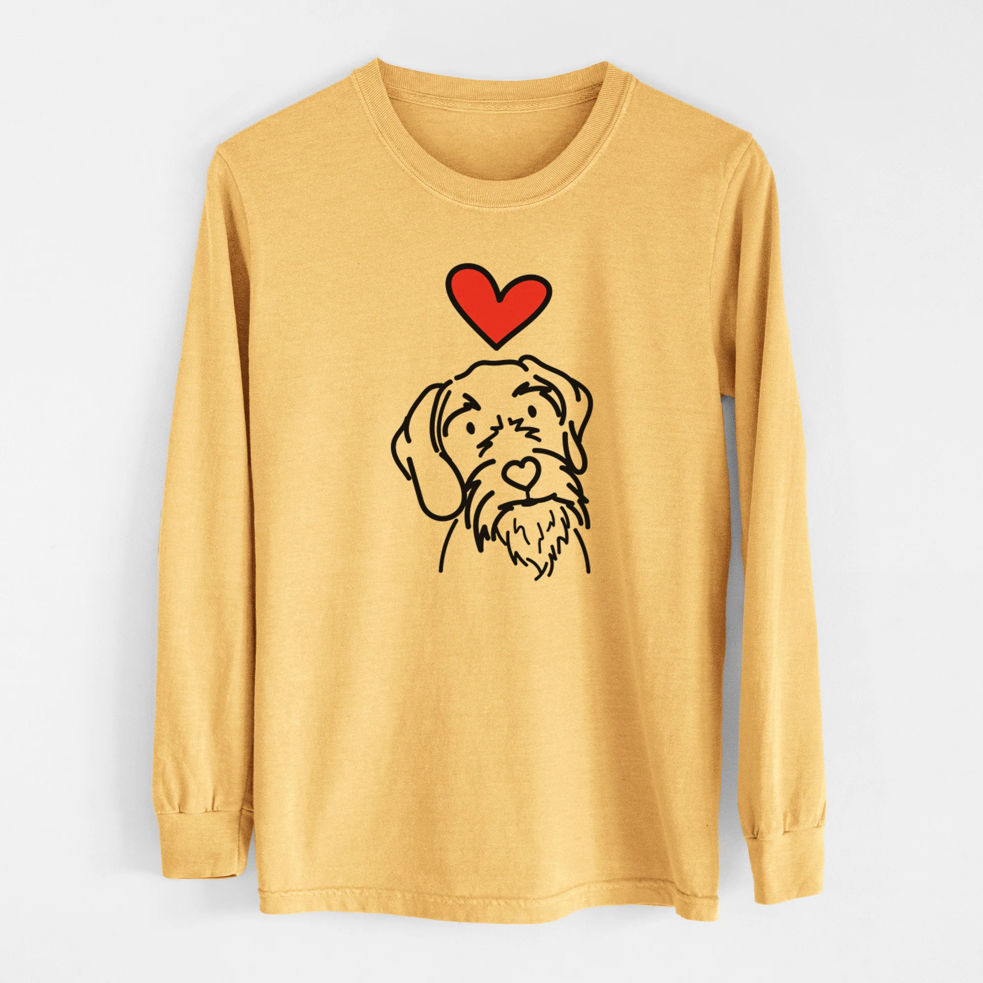 Love Always German Wirehaired Pointer - Buck - Heavyweight 100% Cotton Long Sleeve - Image 6