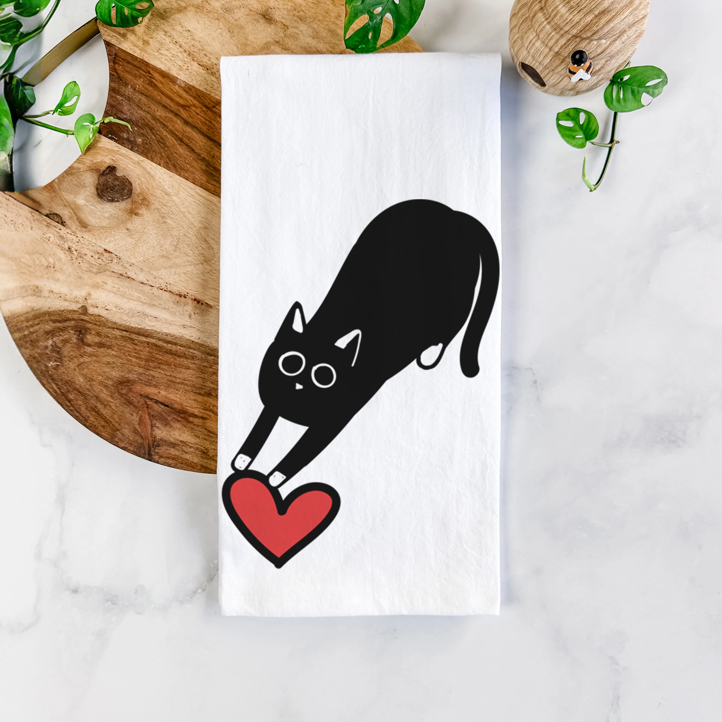 Love Always Black Cat - Bug - Tea Towel - Image 5
