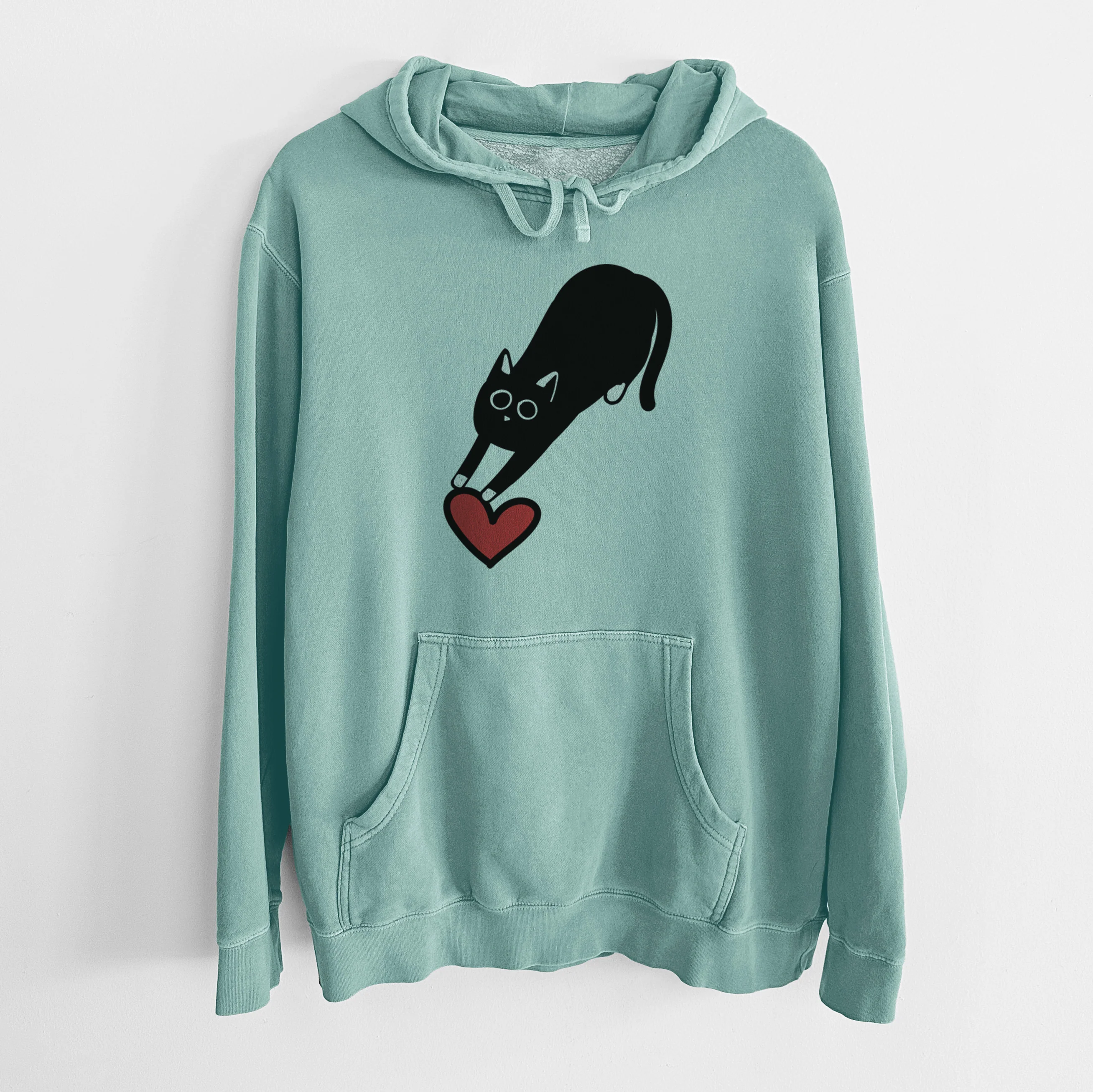 Love Always Black Cat - Bug - Unisex Pigment Dyed Hoodie - Image 10