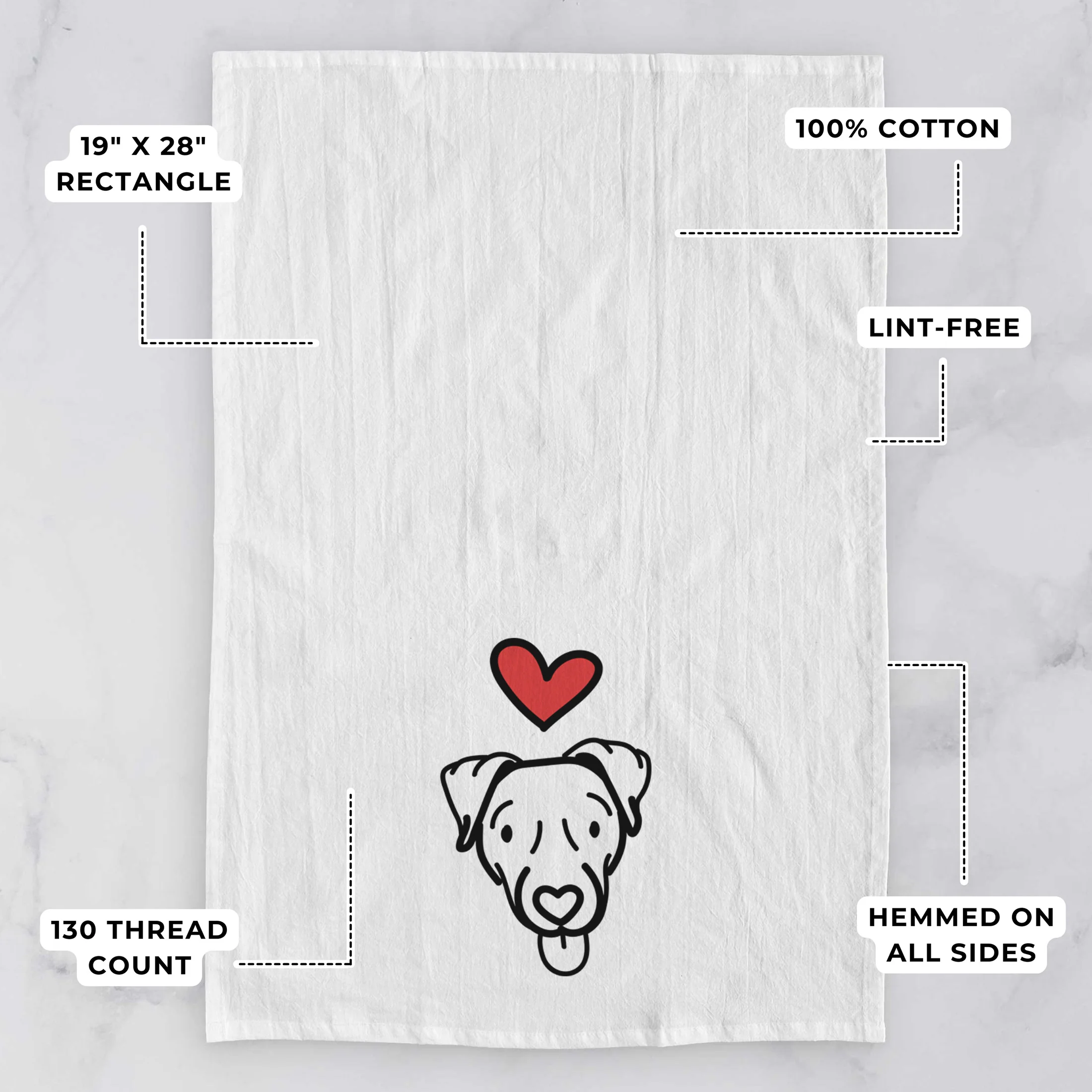 Love Always Jack Russell Terrier - Cammy - Tea Towel - Image 3
