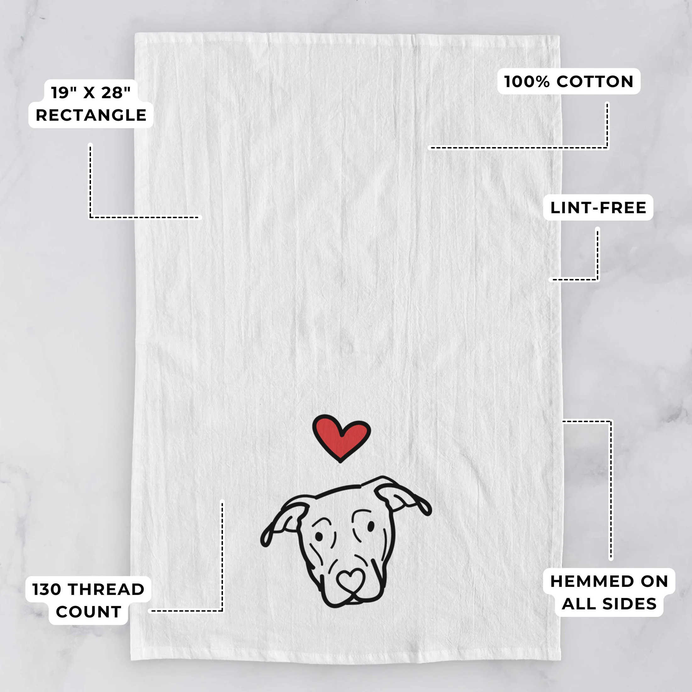 Love Always Catahoula - Tea Towel - Image 3