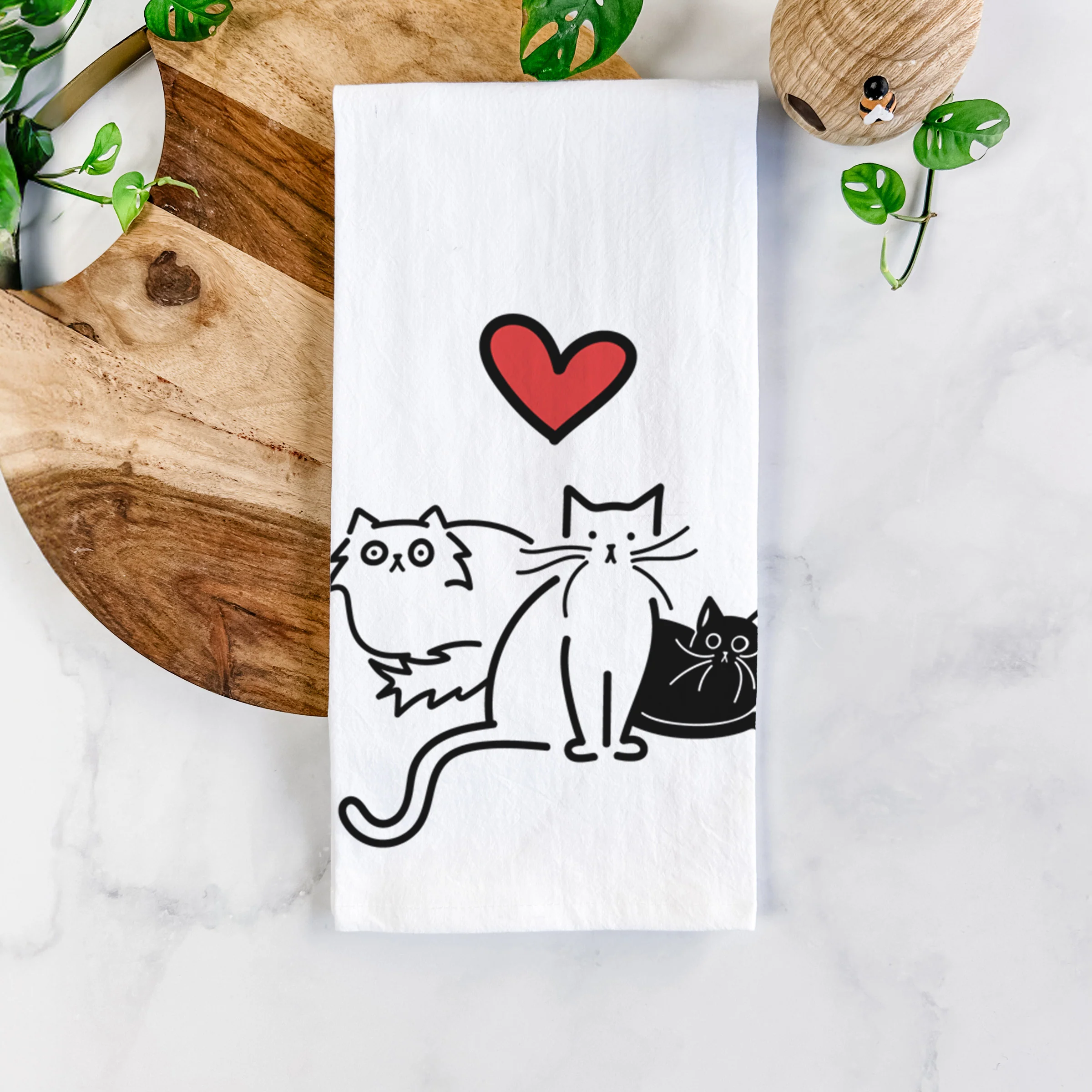 Love Always Cats - Cats - Tea Towel - Image 5