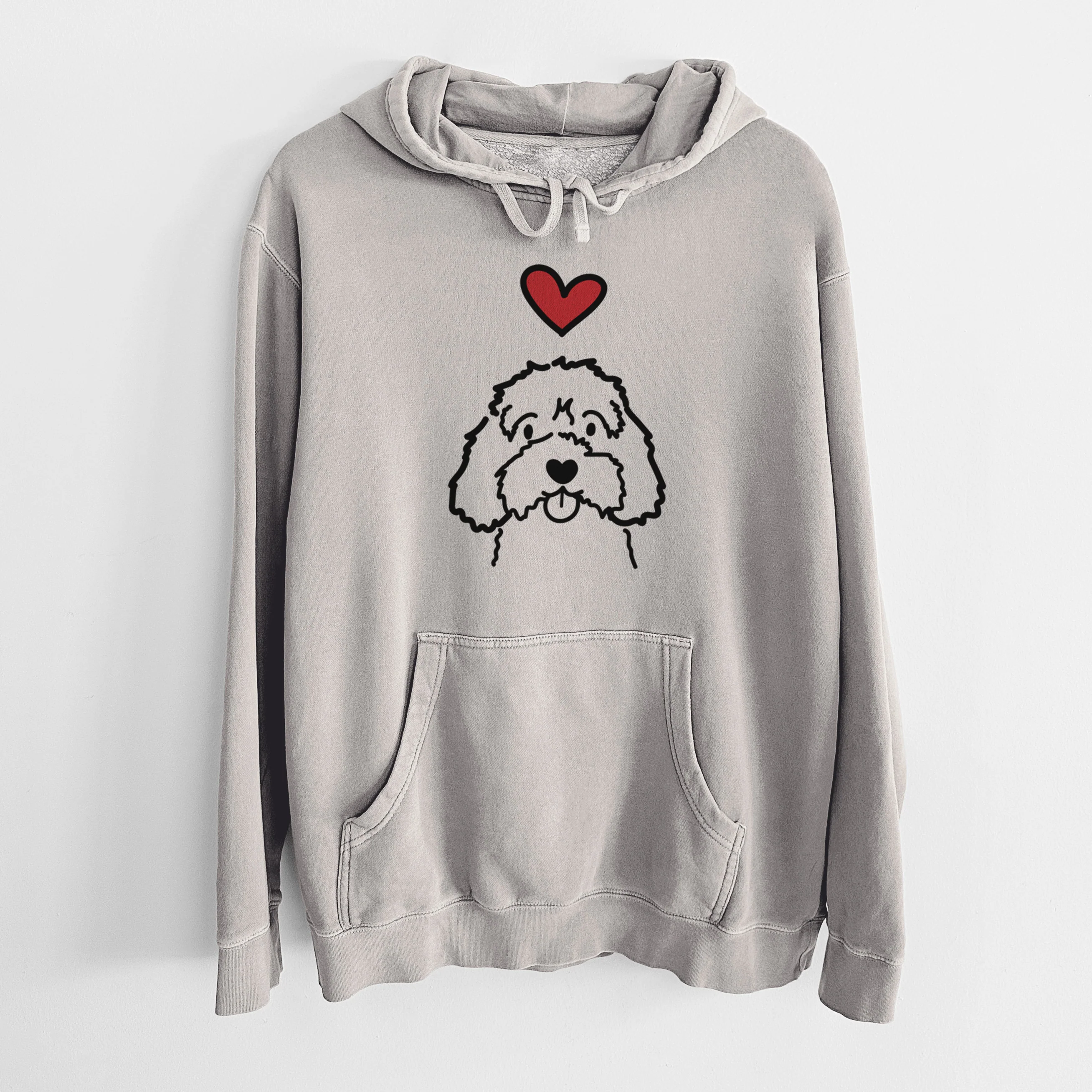 Love Always Cavapoo - Unisex Pigment Dyed Hoodie - Image 5