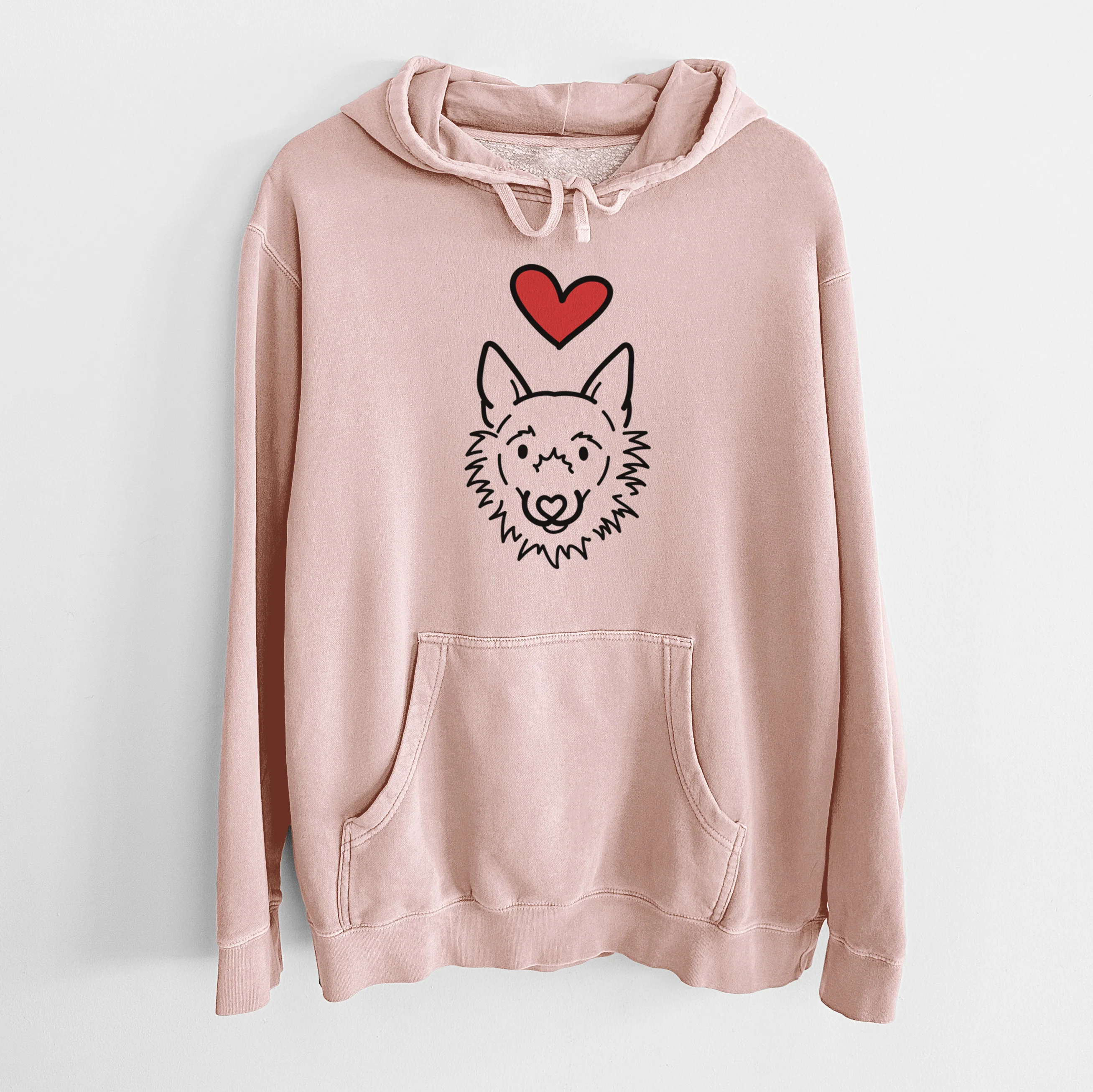 Love Always Super Mutt - Chewy - Unisex Pigment Dyed Hoodie - Image 6