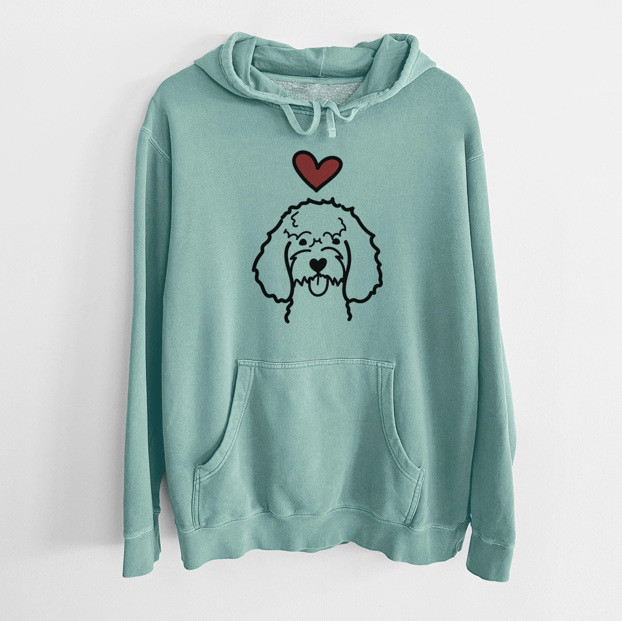 Love Always Cockapoo - Unisex Pigment Dyed Hoodie - Image 10