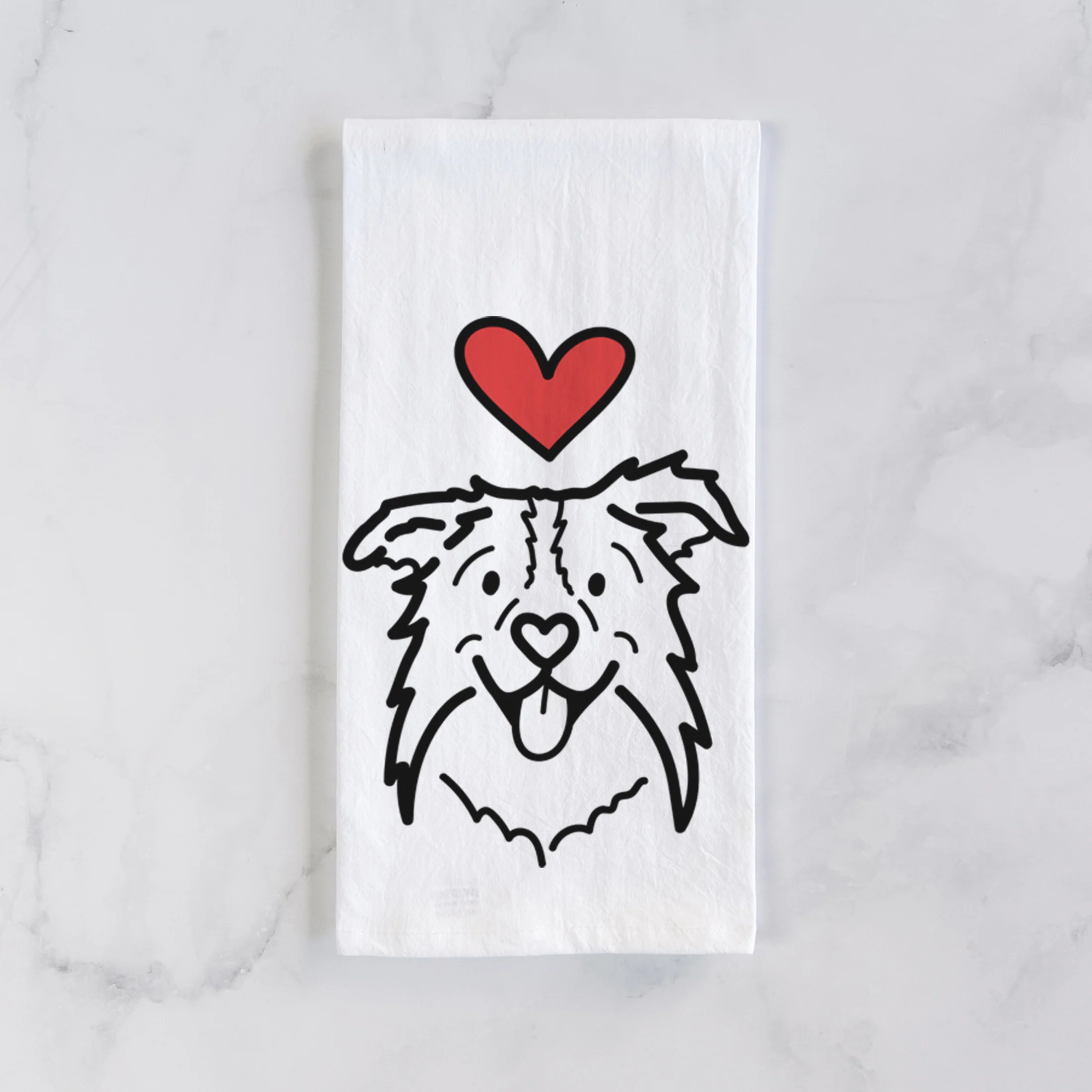 Love Always Border Collie - Cricket - Tea Towel - Image 2