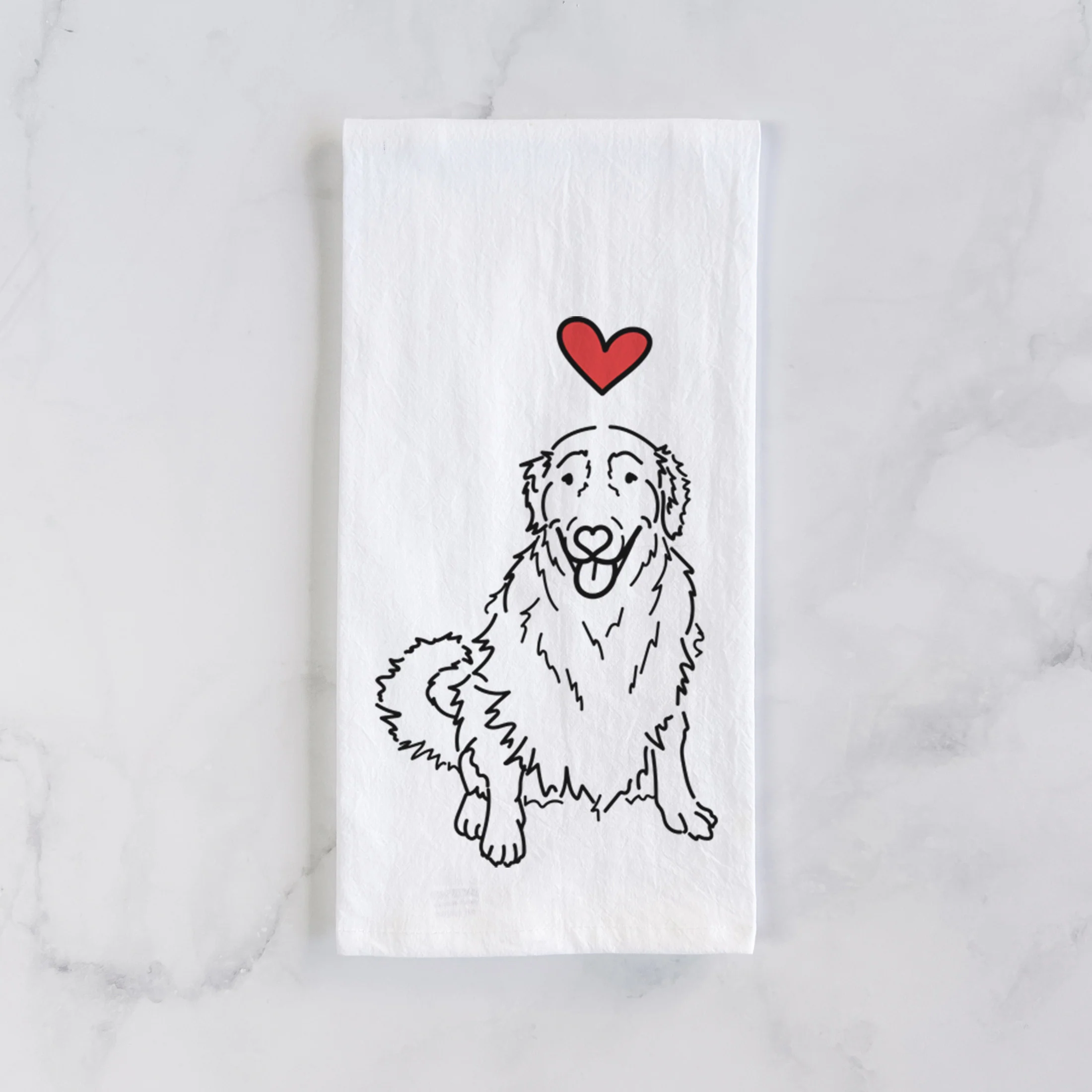 Love Always Golden Retriever - Daisy - Tea Towel - Image 2