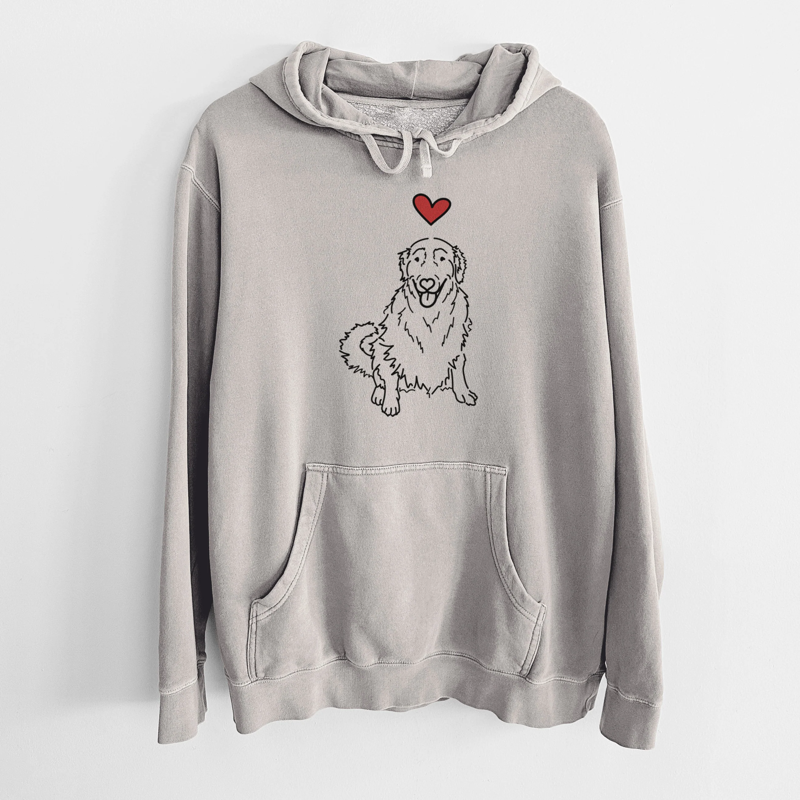 Love Always Golden Retriever - Daisy - Unisex Pigment Dyed Hoodie - Image 5