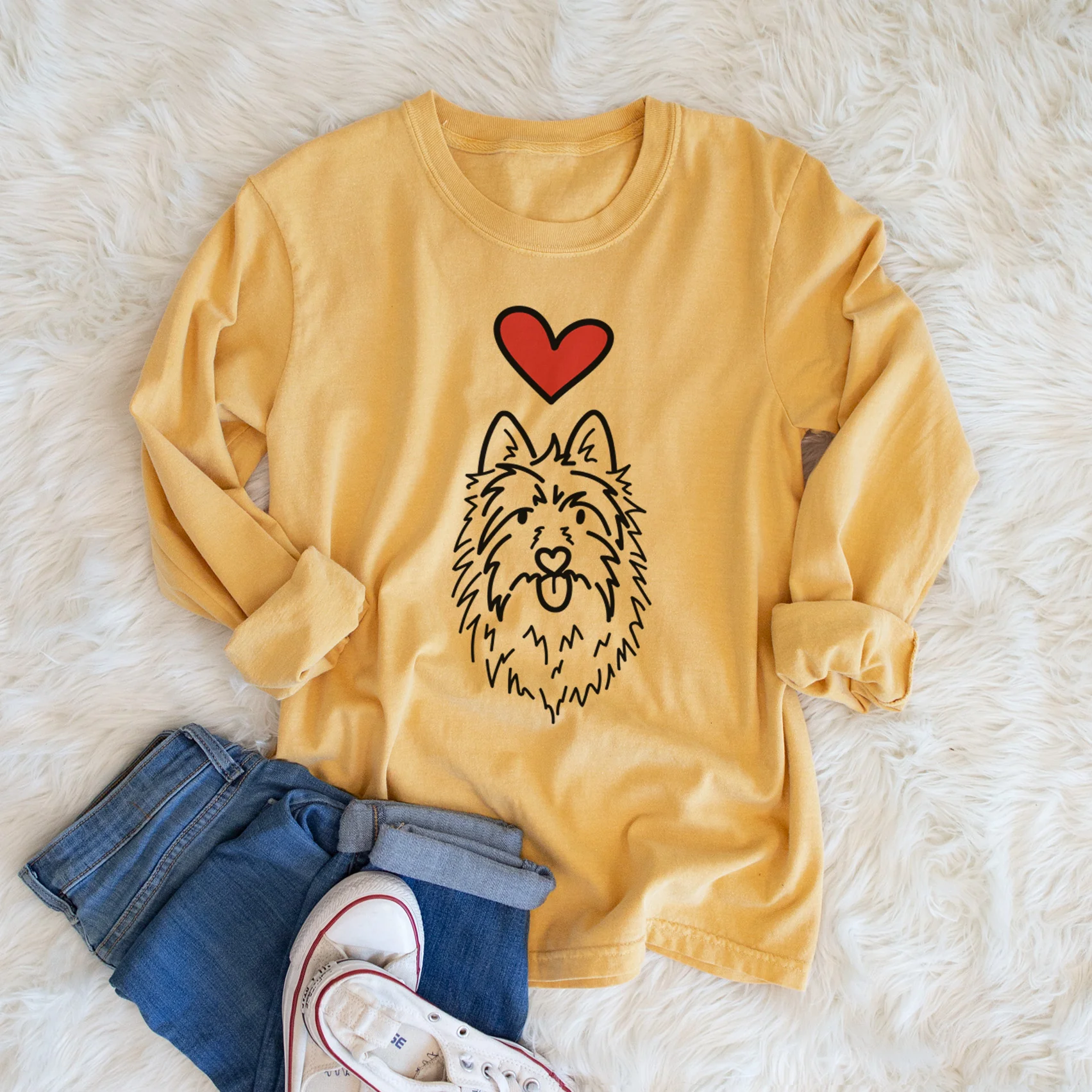 Love Always Australian Terrier - Digger - Heavyweight 100% Cotton Long Sleeve - Image 5