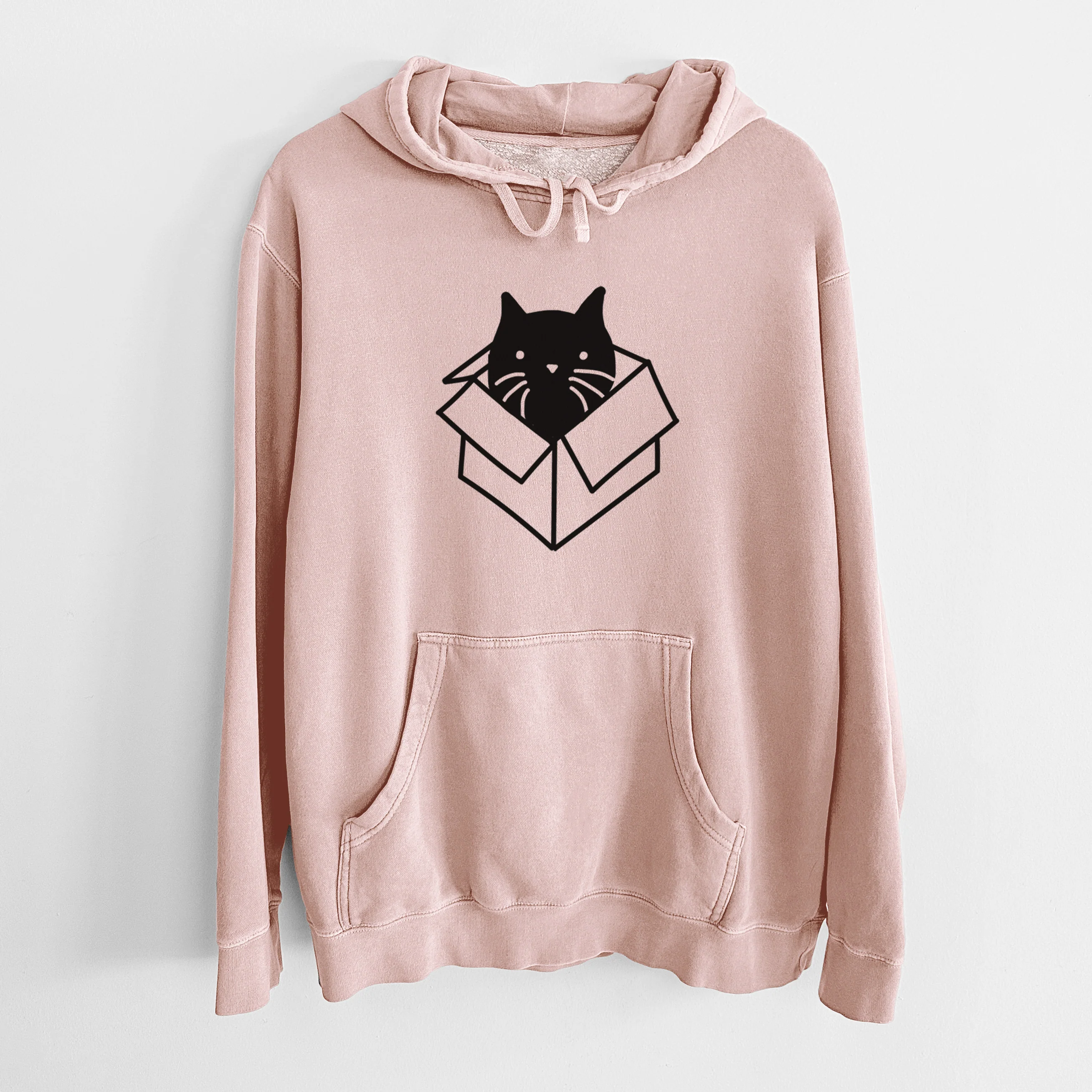 Love Always Black Cat in a Box - Doc - Unisex Pigment Dyed Hoodie - Image 12