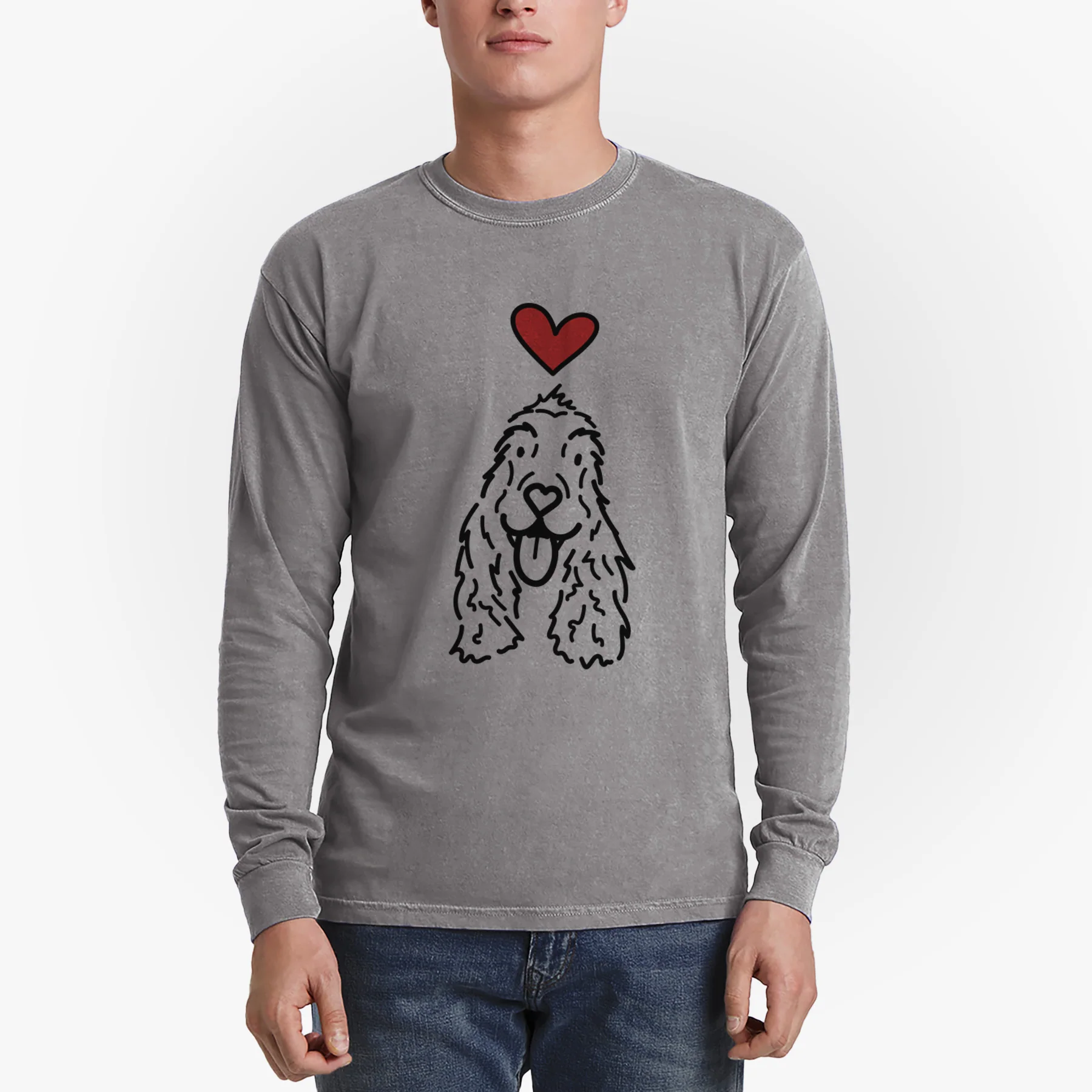 Love Always English Cocker Spaniel - Dolly - Heavyweight 100% Cotton Long Sleeve - Image 4