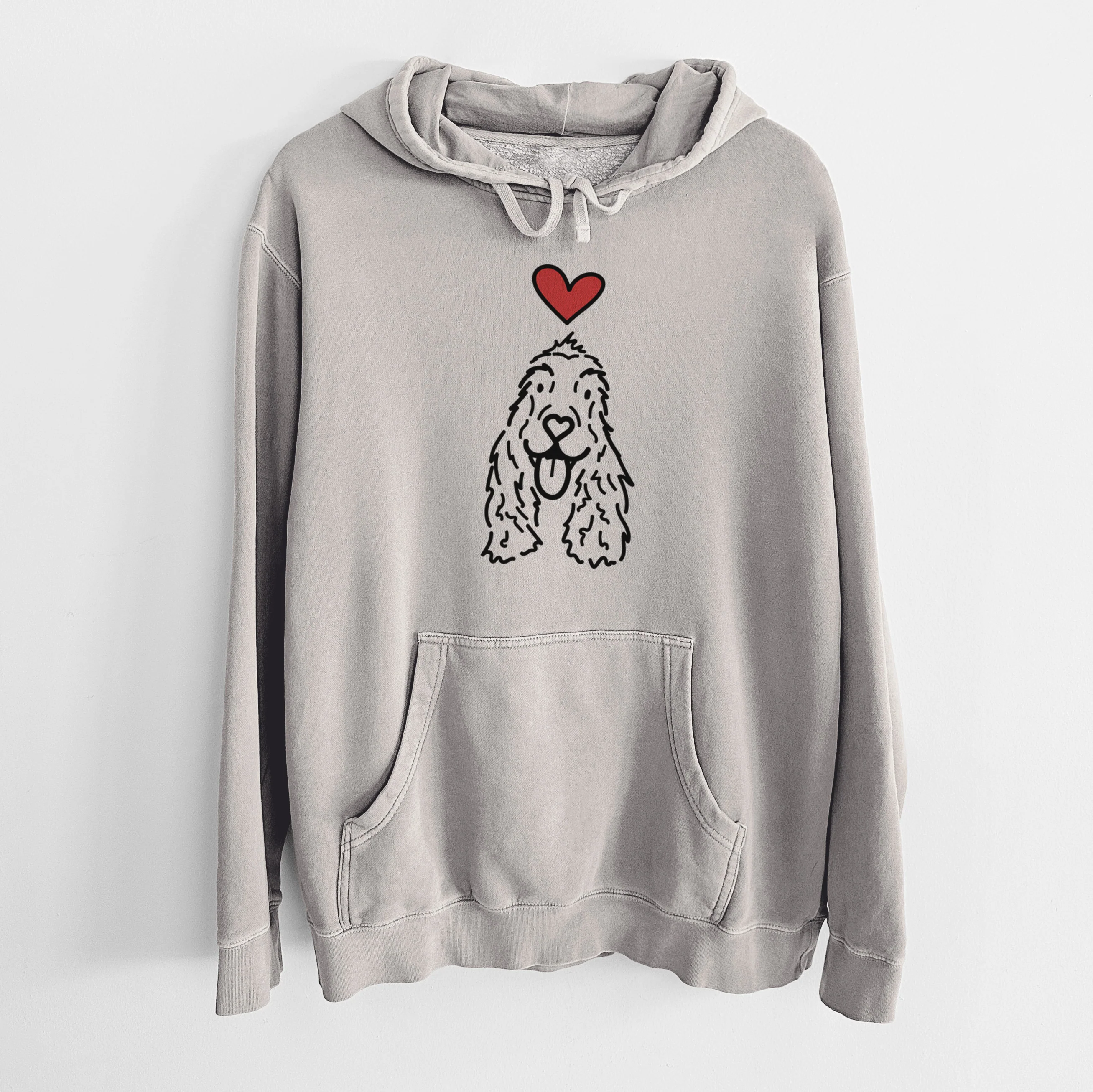 Love Always English Cocker Spaniel - Dolly - Unisex Pigment Dyed Hoodie - Image 5
