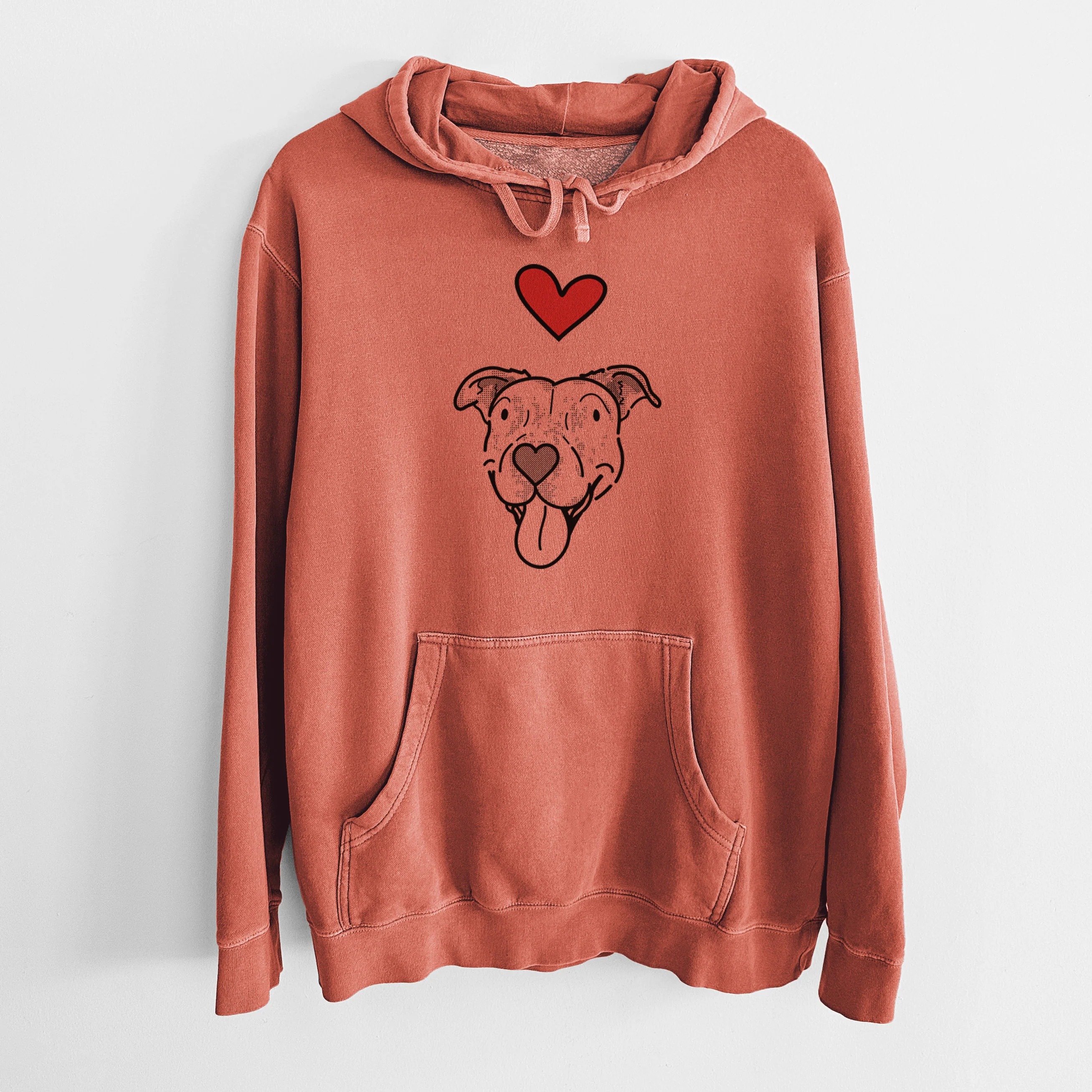 Love Always Pitbull Mix - Dottie - Unisex Pigment Dyed Hoodie - Image 8