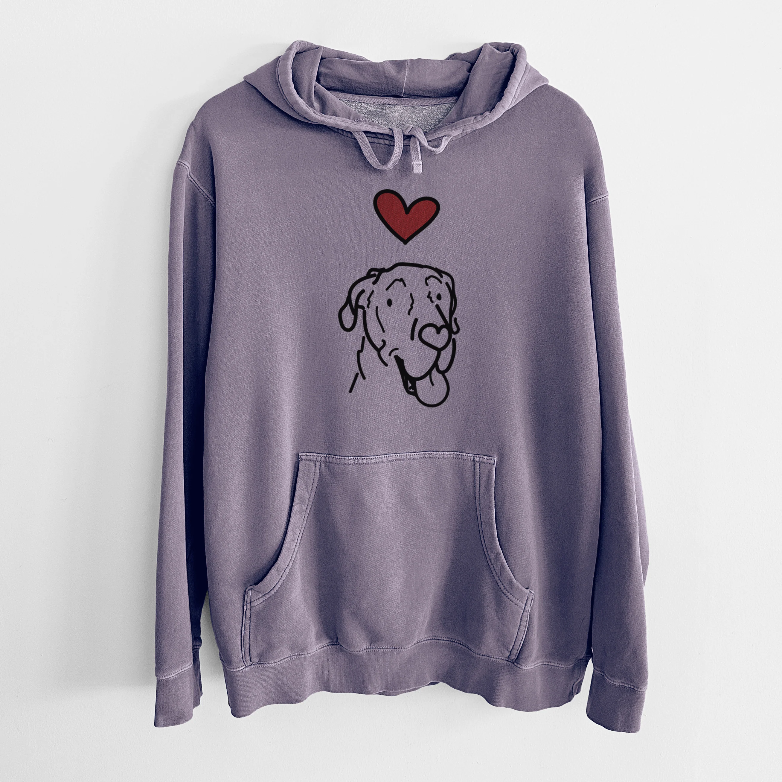 Love Always Great Dane - Duncan - Unisex Pigment Dyed Hoodie - Image 9