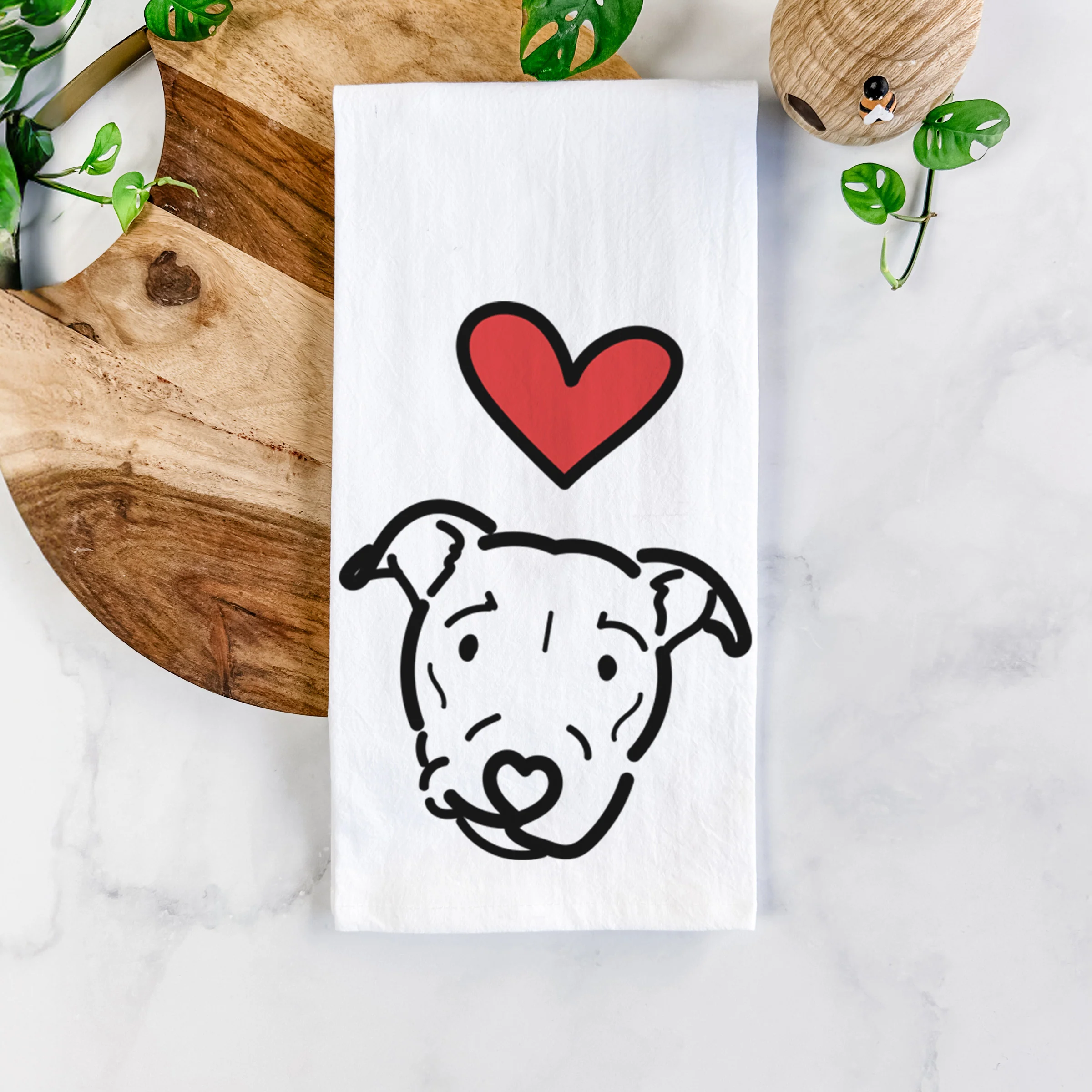 Love Always Pitbull Mix - Ernie - Tea Towel - Image 5