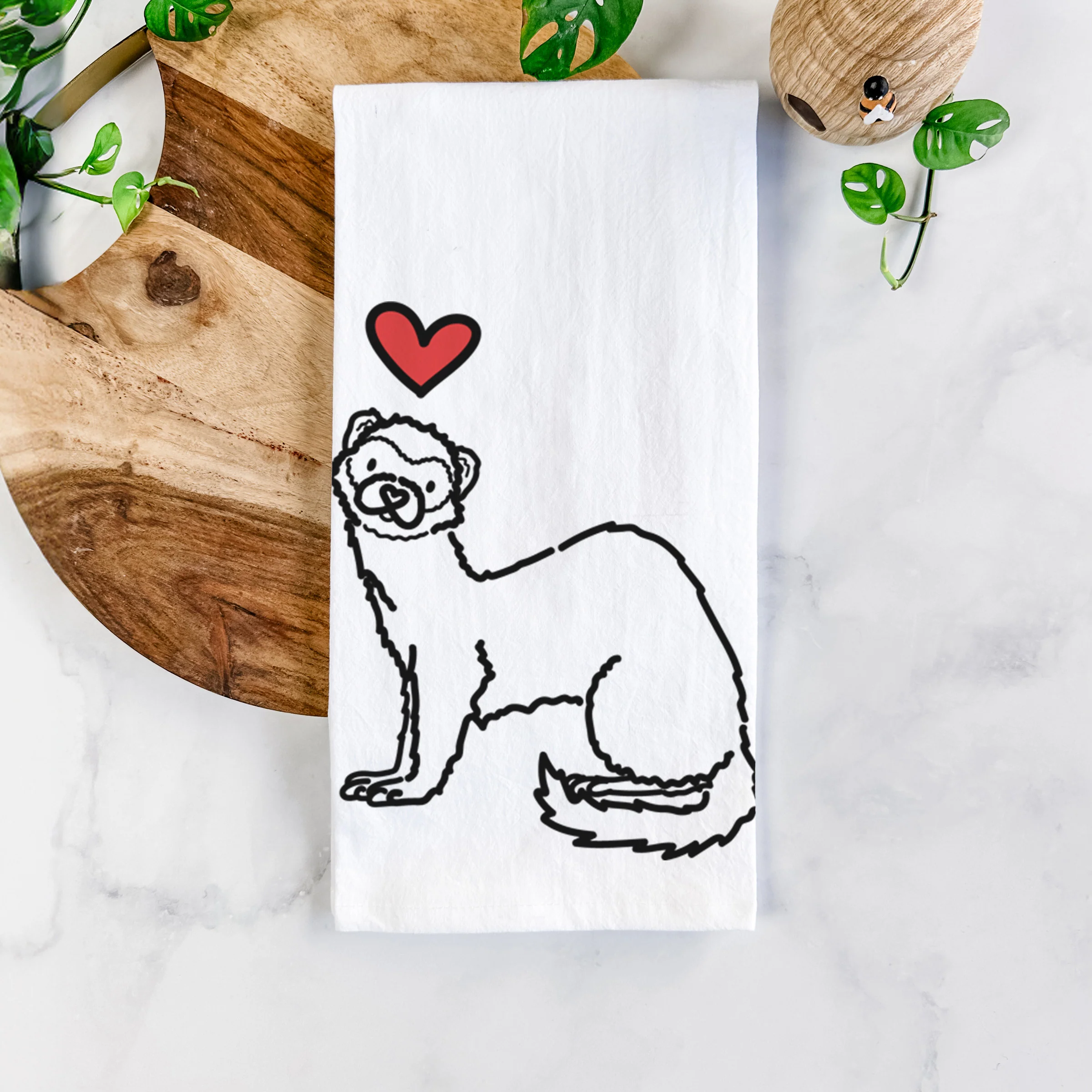Love Always Ferret - Fern - Tea Towel - Image 5