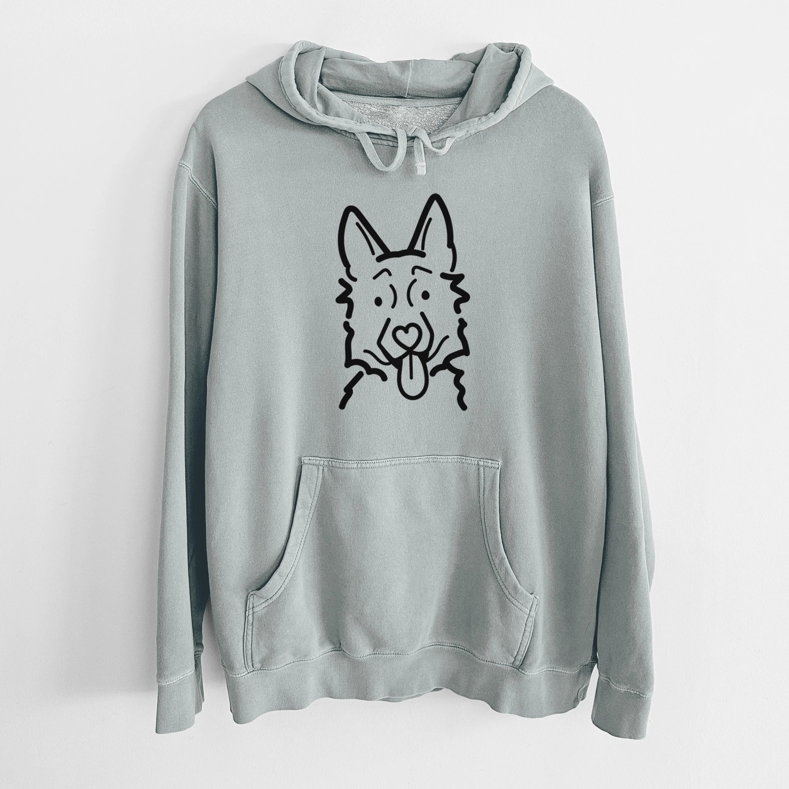 Love Always German Shepherd - Unisex Pigment Dyed Hoodie - Image 14