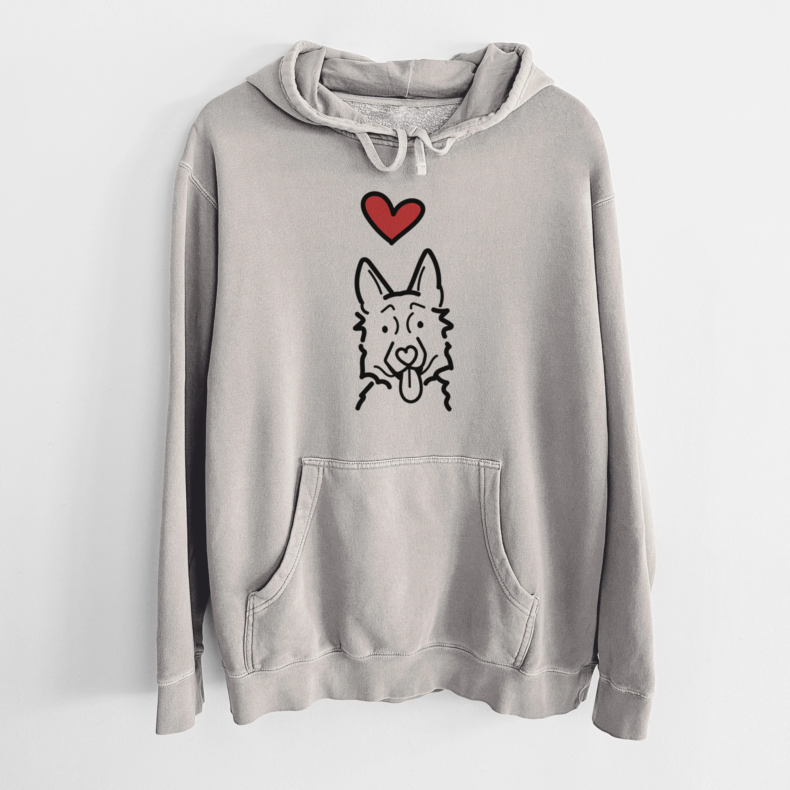 Love Always German Shepherd - Unisex Pigment Dyed Hoodie - Image 5