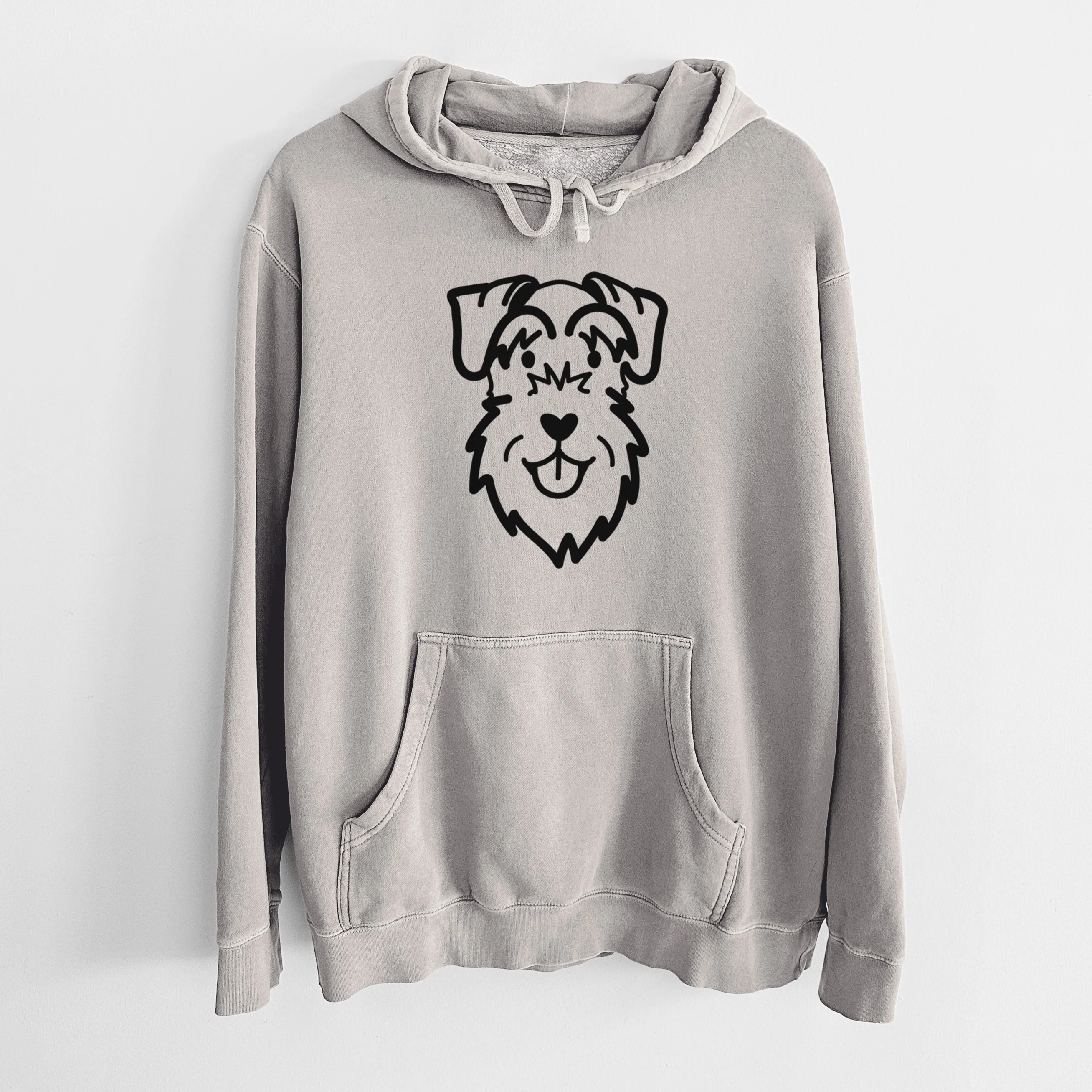 Love Always Schnauzer Natural Ears - Unisex Pigment Dyed Hoodie - Image 11