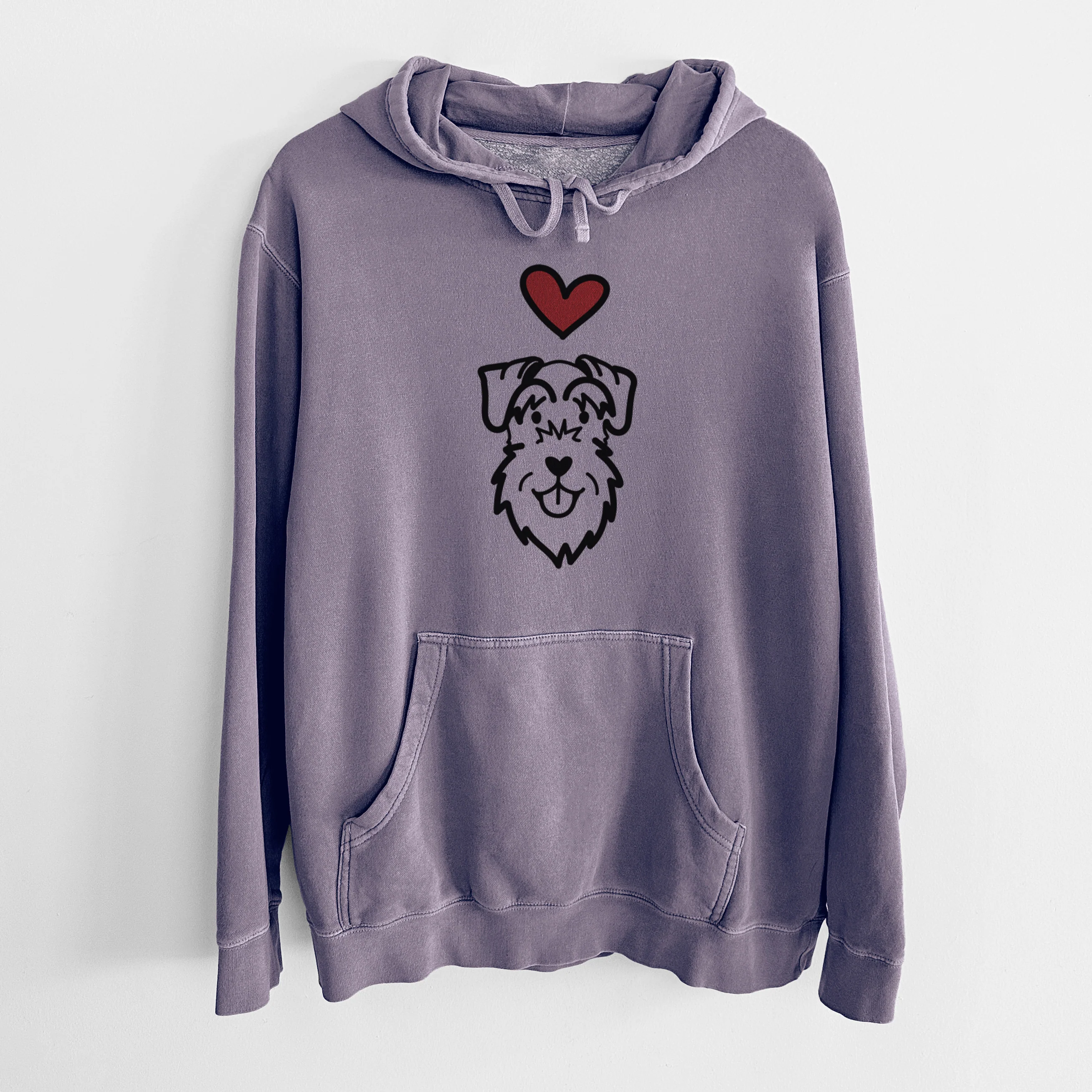 Love Always Schnauzer Natural Ears - Unisex Pigment Dyed Hoodie - Image 9