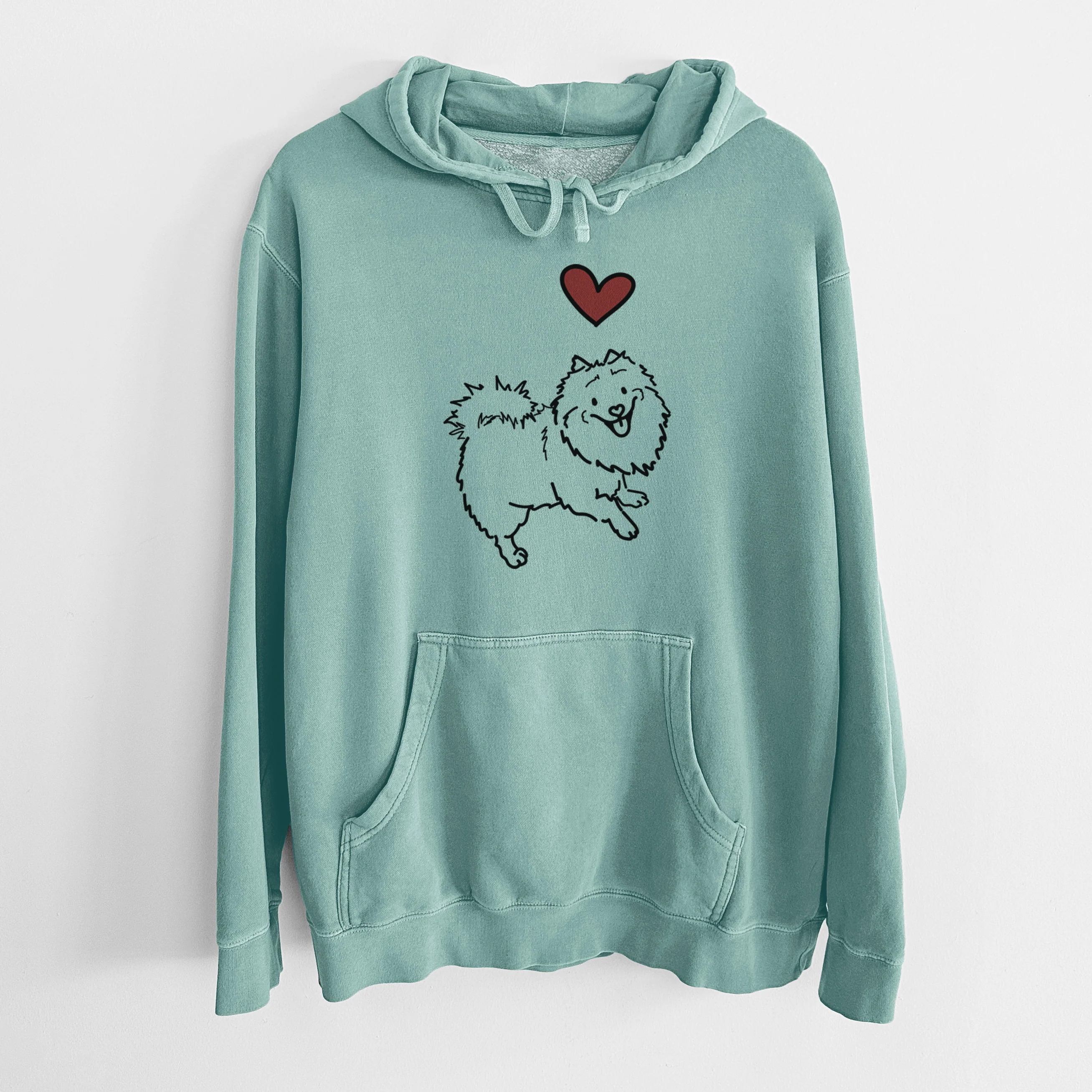 Love Always Pomeranian Mix - Goldie - Unisex Pigment Dyed Hoodie - Image 10