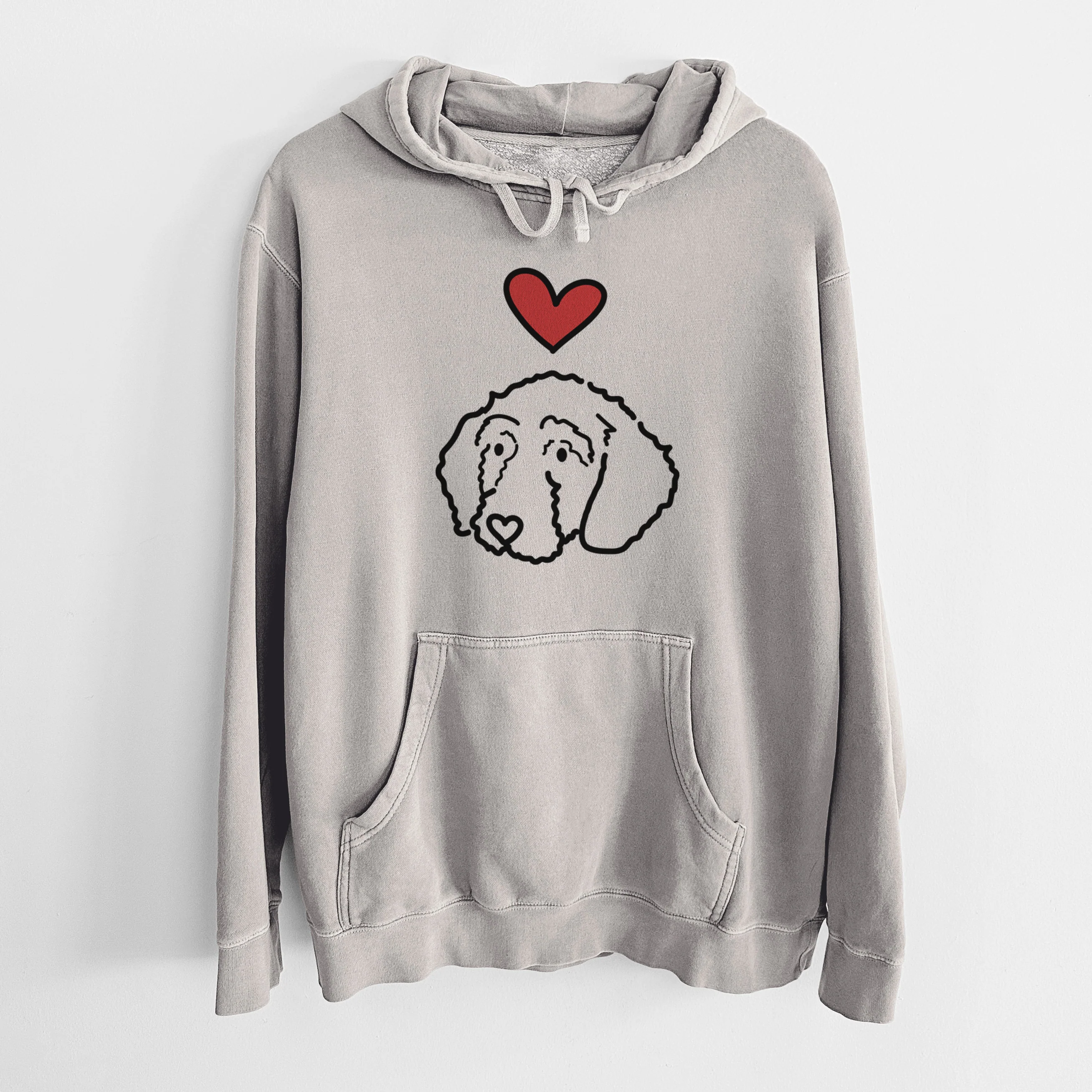 Love Always Goldendoodle - Hanna - Unisex Pigment Dyed Hoodie - Image 5
