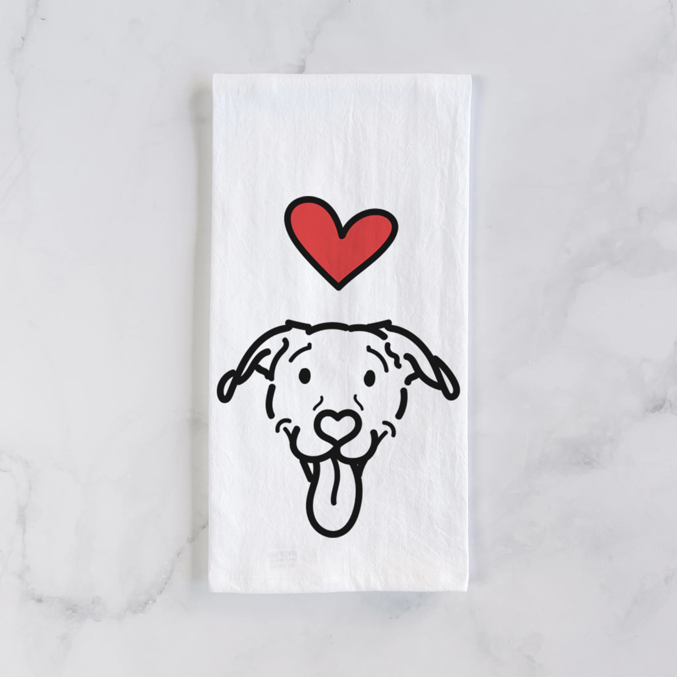 Love Always Pitbull Mix - Hemi - Tea Towel - Image 2