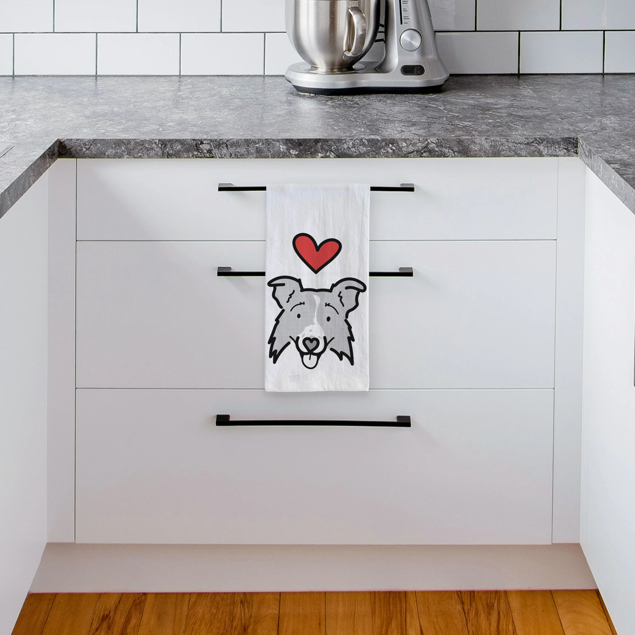 Love Always Border Collie 2.0 - Jam - Tea Towel - Image 4