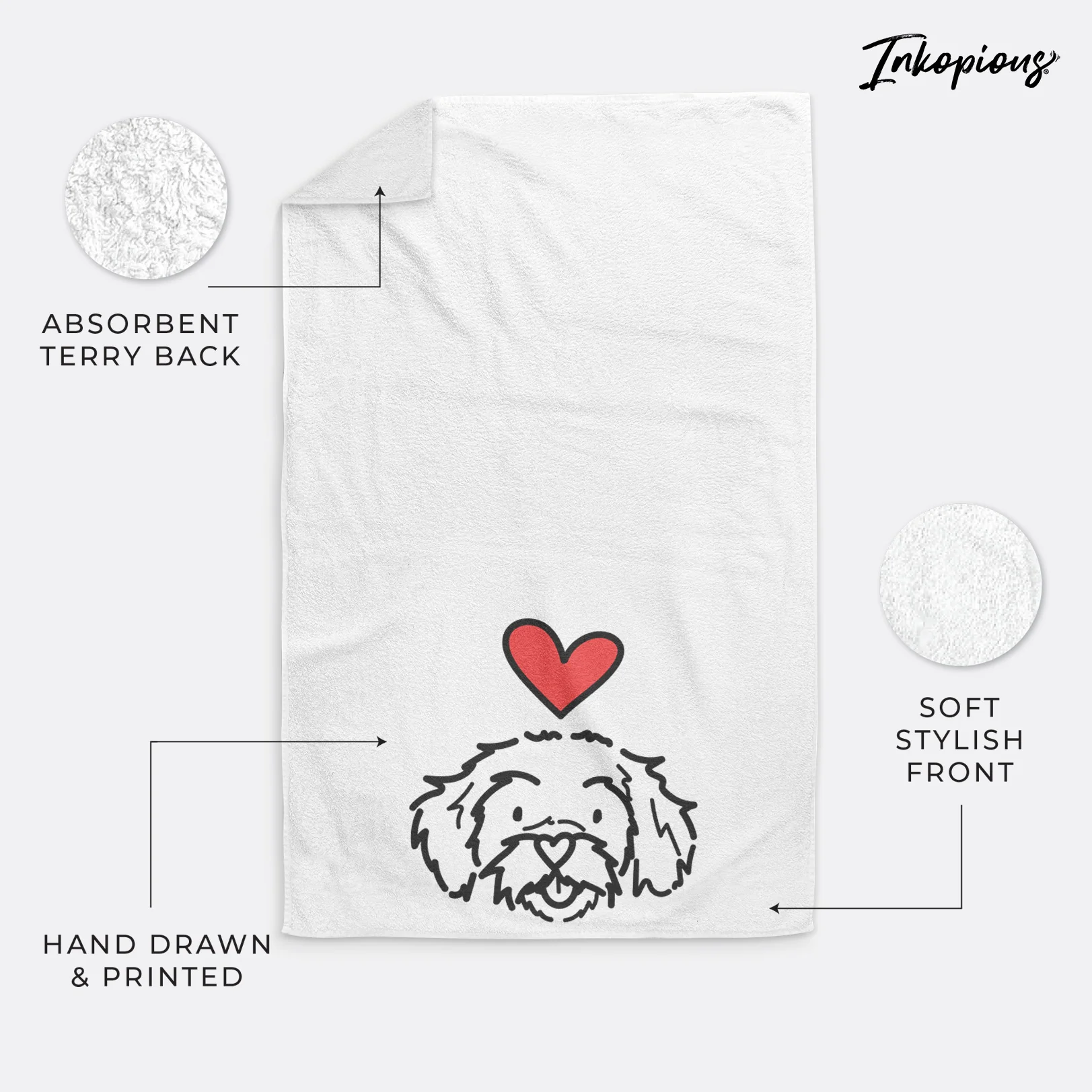 Love Always Peekapoo - Jo Jo - Hand Towel - Image 4