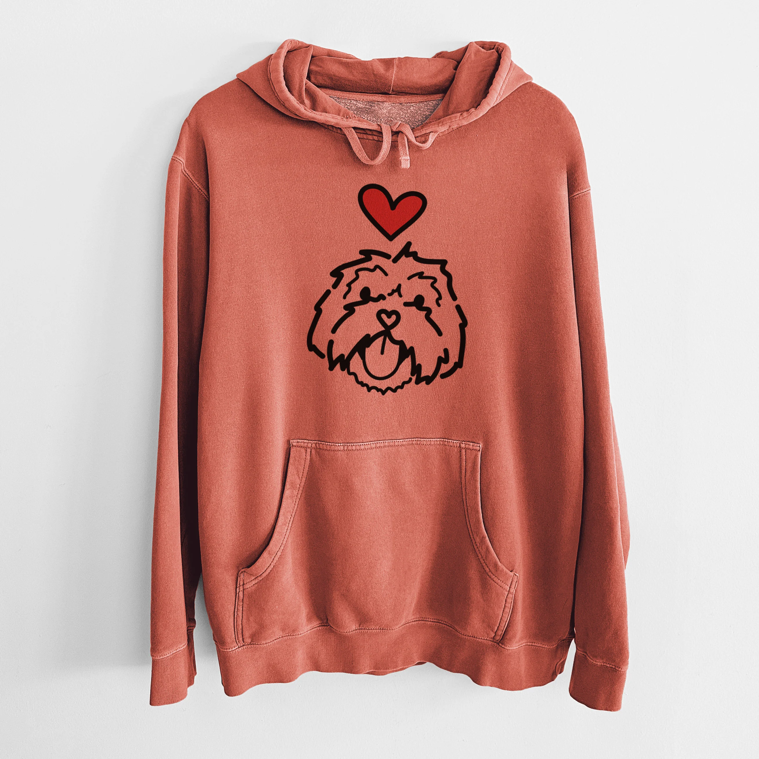 Love Always Lhasa Apso - Keia - Unisex Pigment Dyed Hoodie - Image 8
