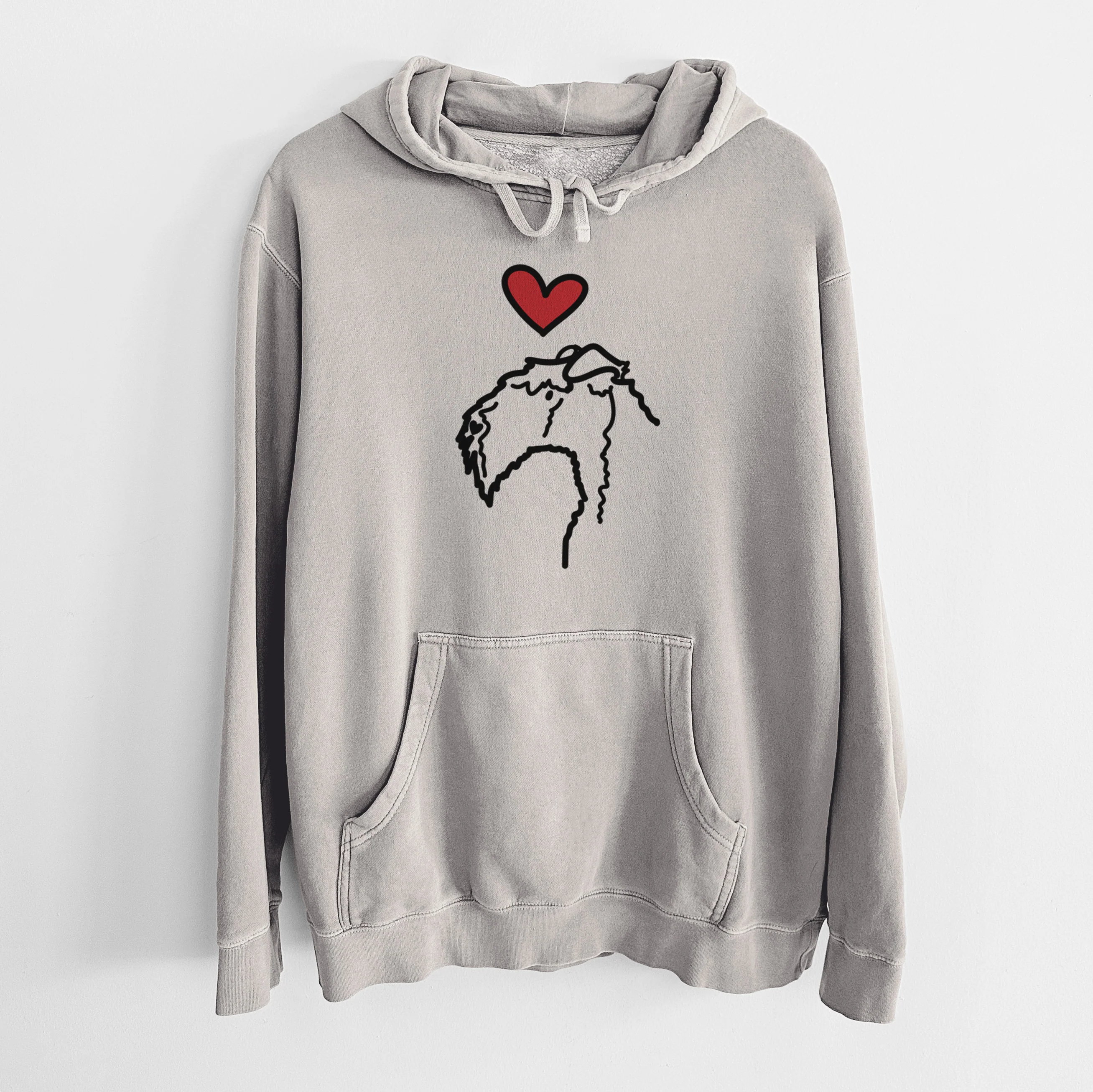 Love Always Kerry Blue Terrier - Unisex Pigment Dyed Hoodie - Image 5