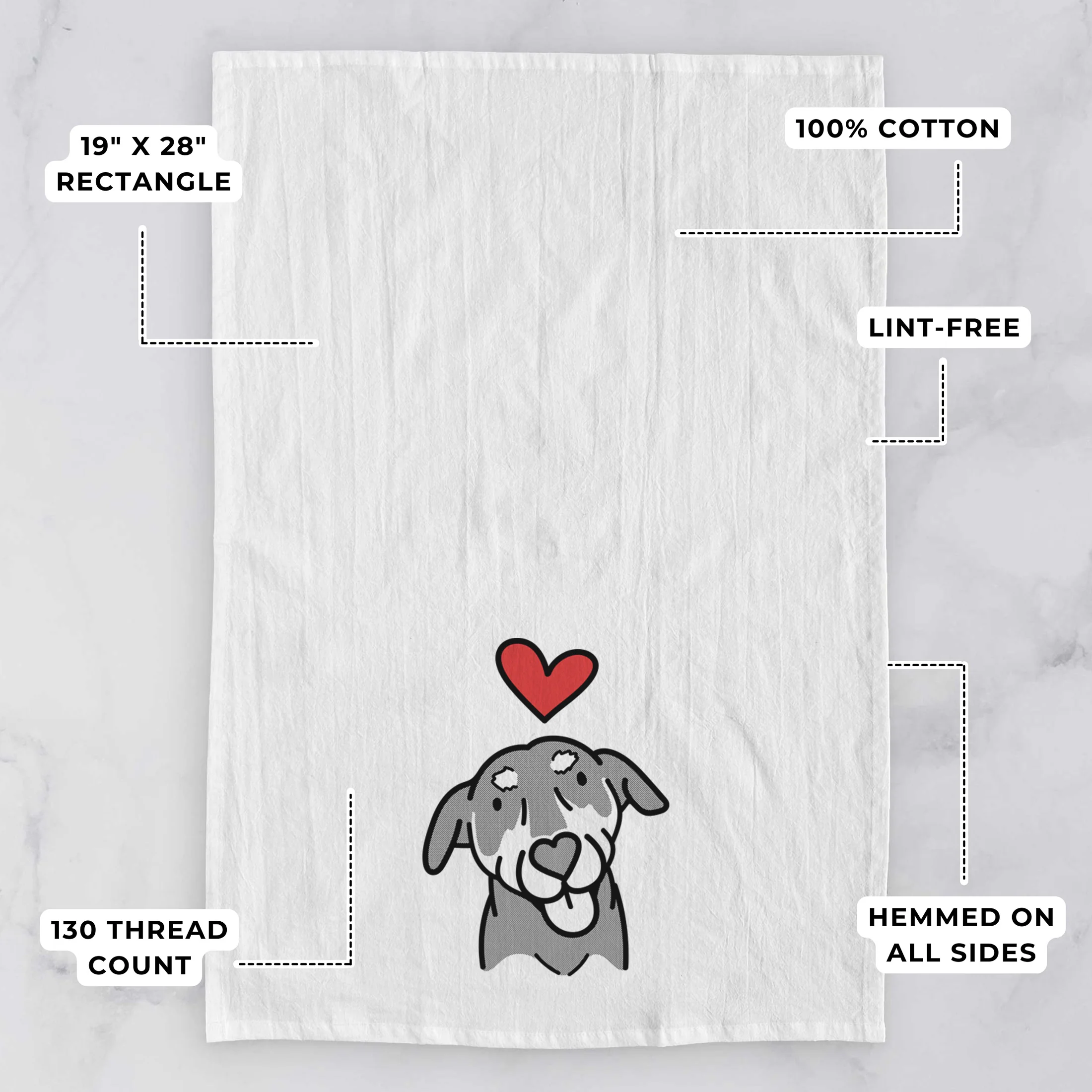 Love Always Mixed Breed - Lousia - Tea Towel - Image 3