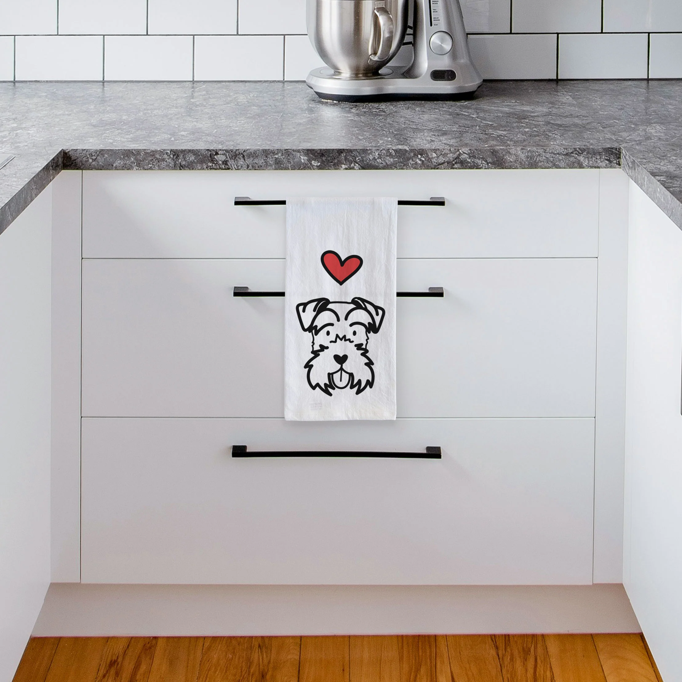 Love Always Miniature Schnauzer - Tea Towel - Image 4