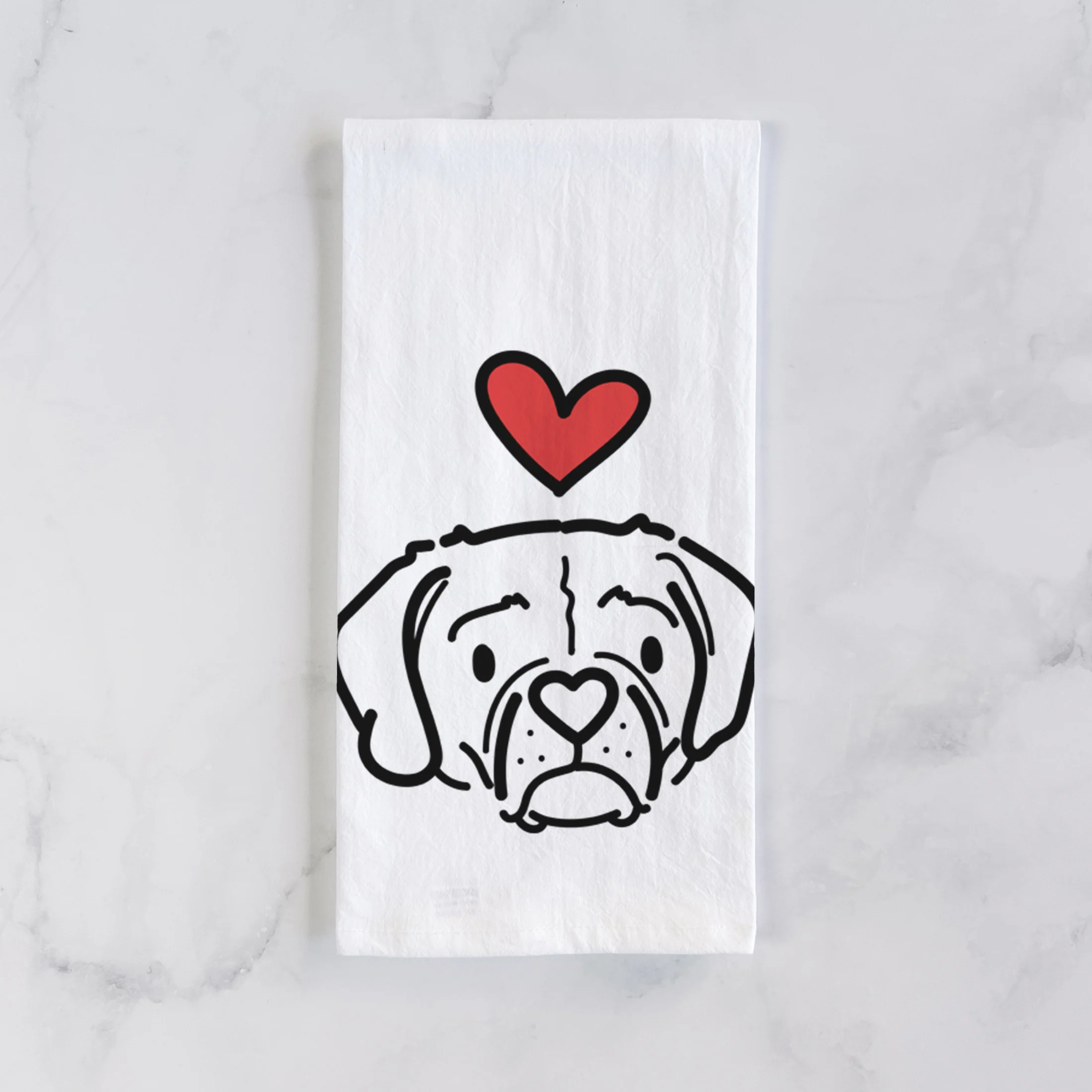 Love Always Puggle - Mitzi - Tea Towel - Image 2