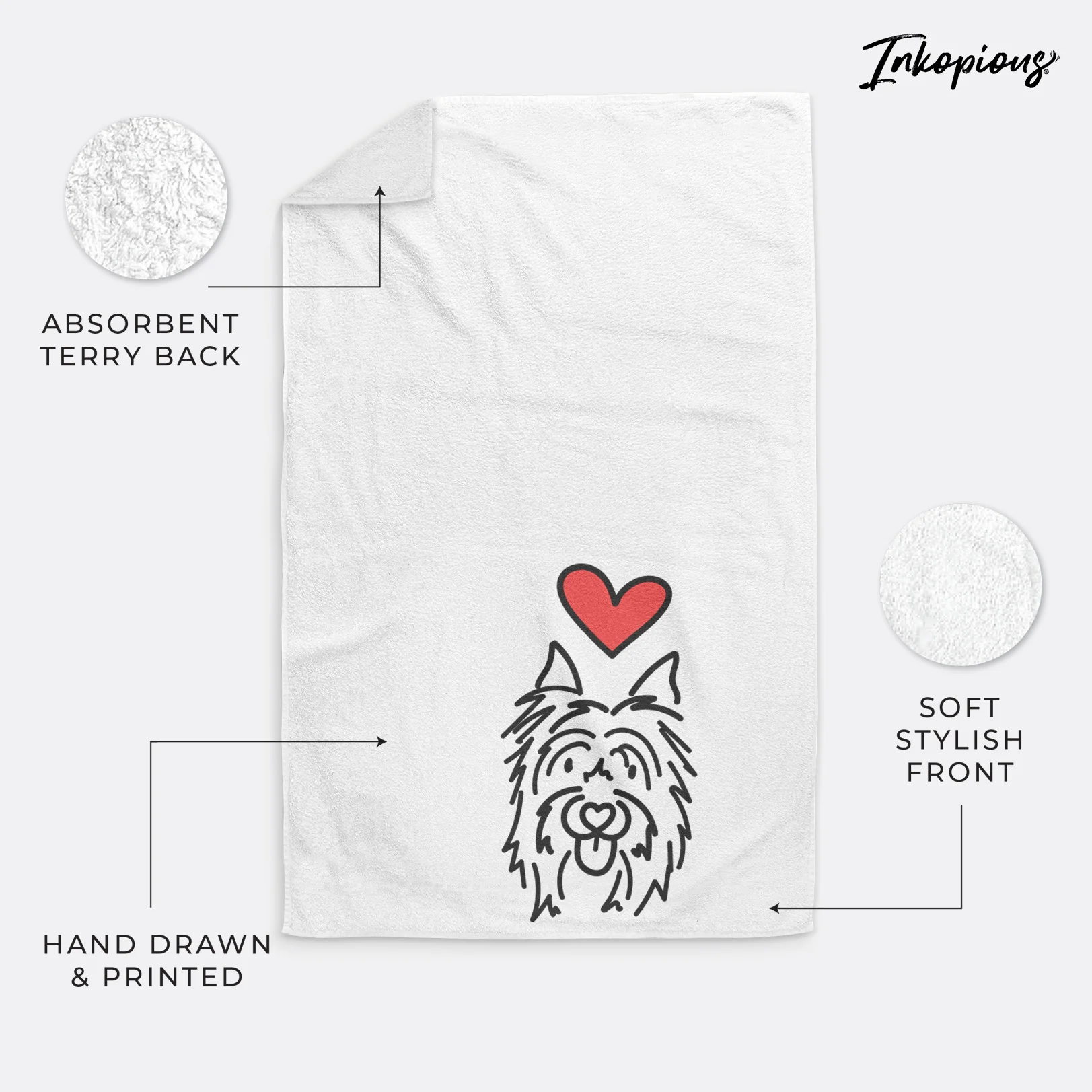Love Always Silky Terrier - Monty - Hand Towel - Image 4