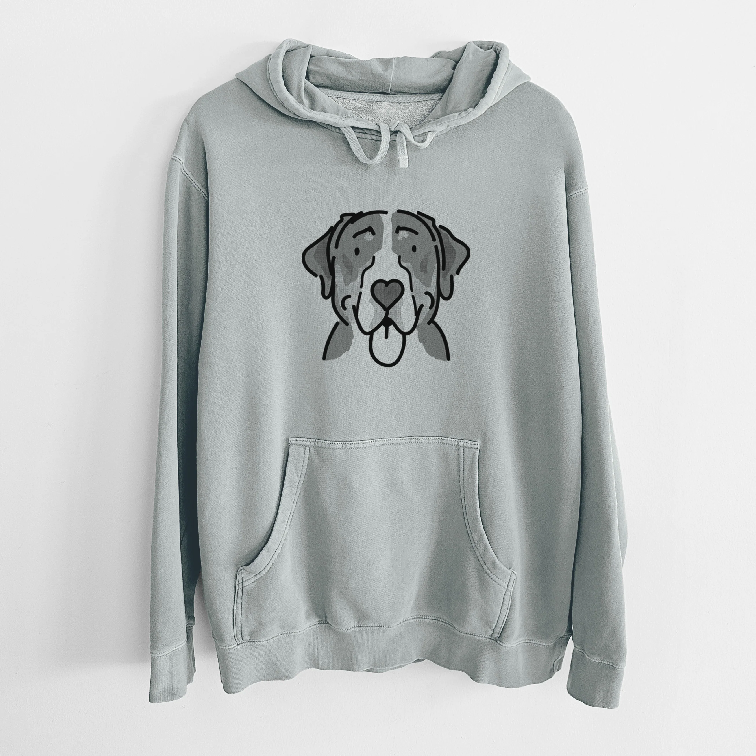Love Always Greater Swiss Mountain Dog - Moose - Unisex Pigment Dyed Hoodie - Image 14