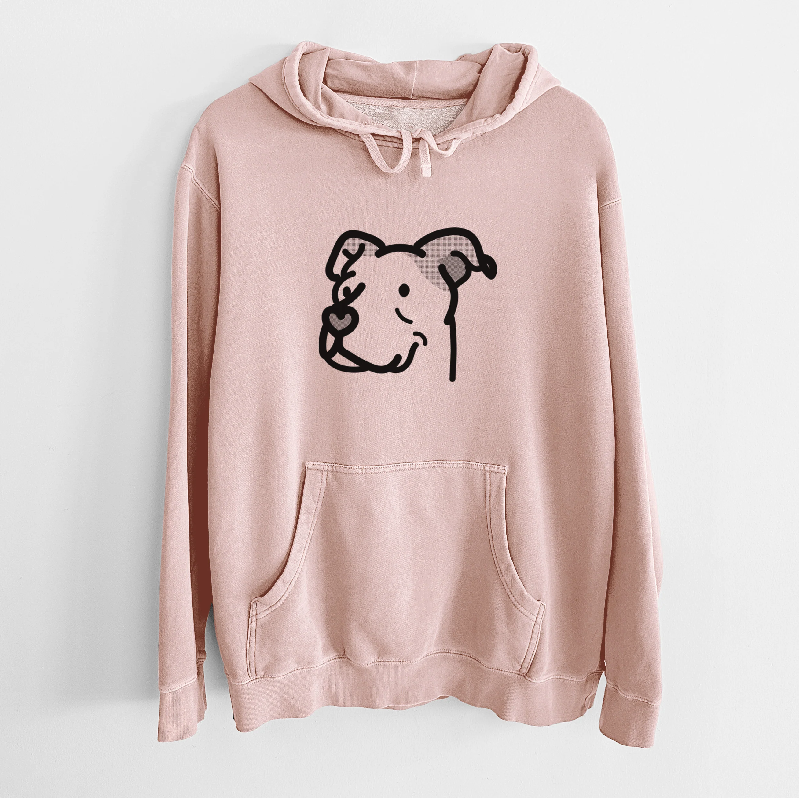 Love Always Pitbull Mix - Mr. Sir - Unisex Pigment Dyed Hoodie - Image 12