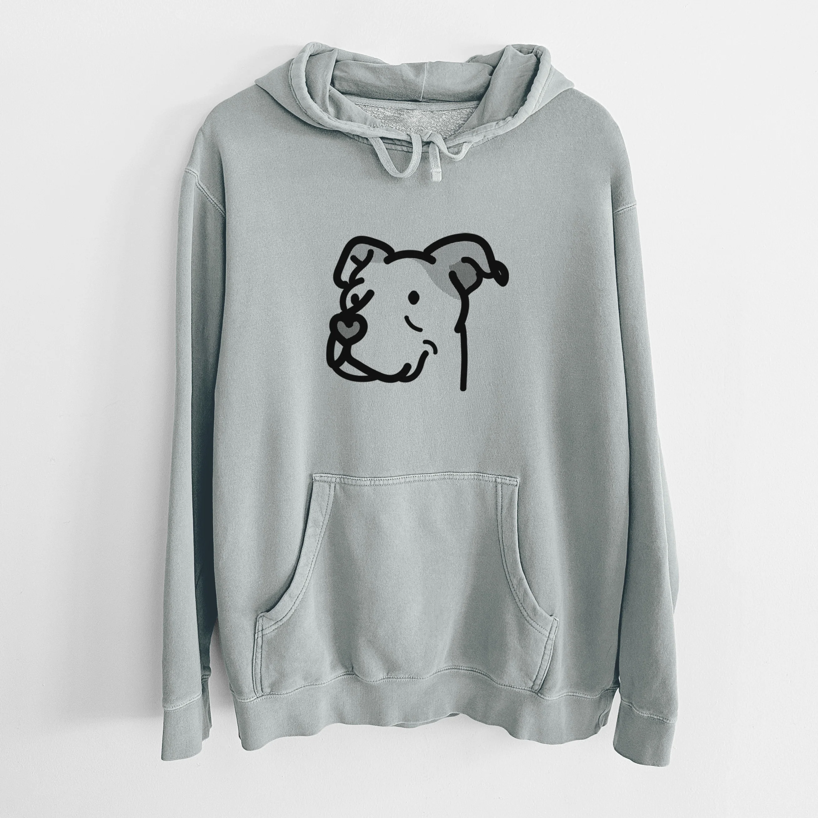 Love Always Pitbull Mix - Mr. Sir - Unisex Pigment Dyed Hoodie - Image 14