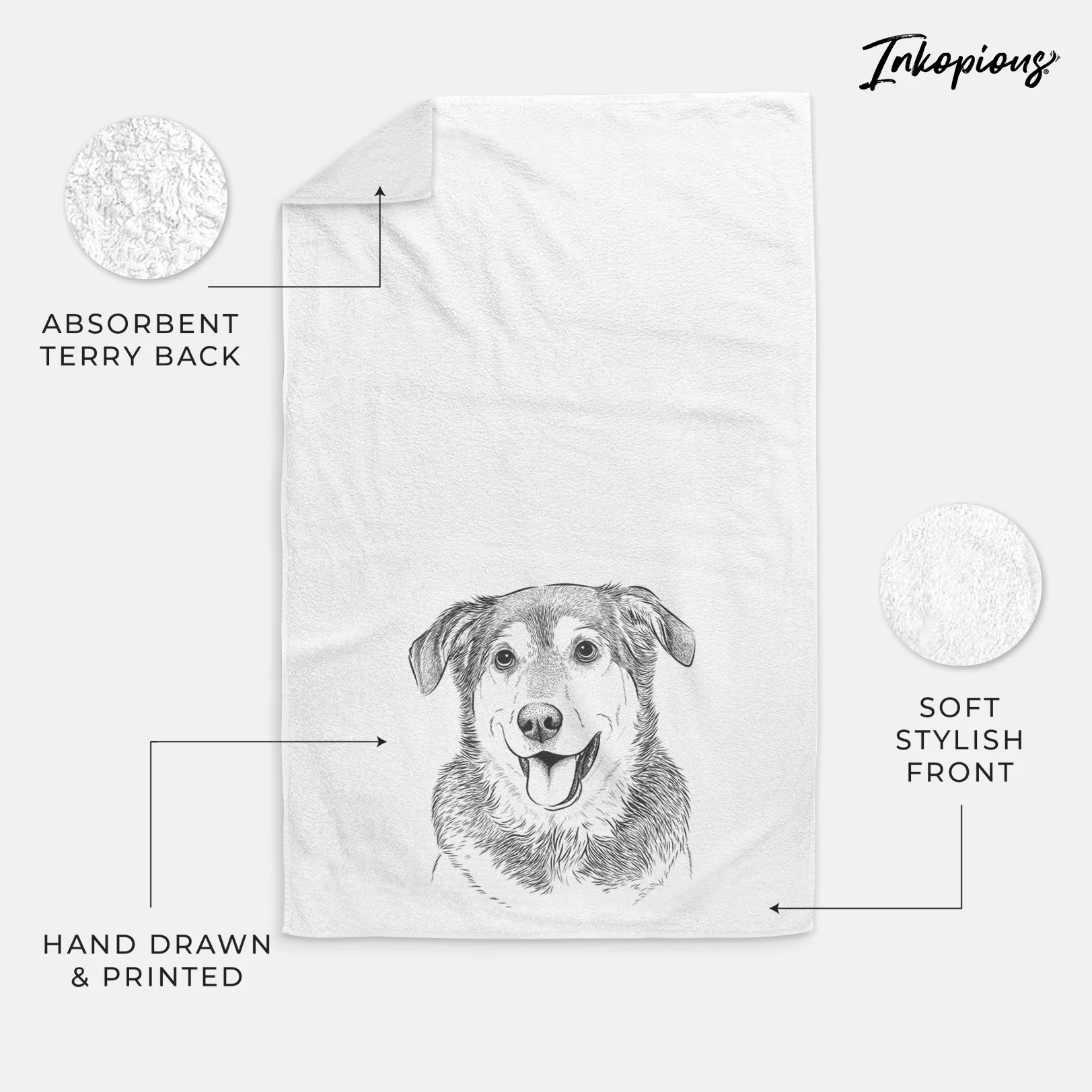 Lance the Lab/Shepherd Mix Decorative Hand Towel - Image 16