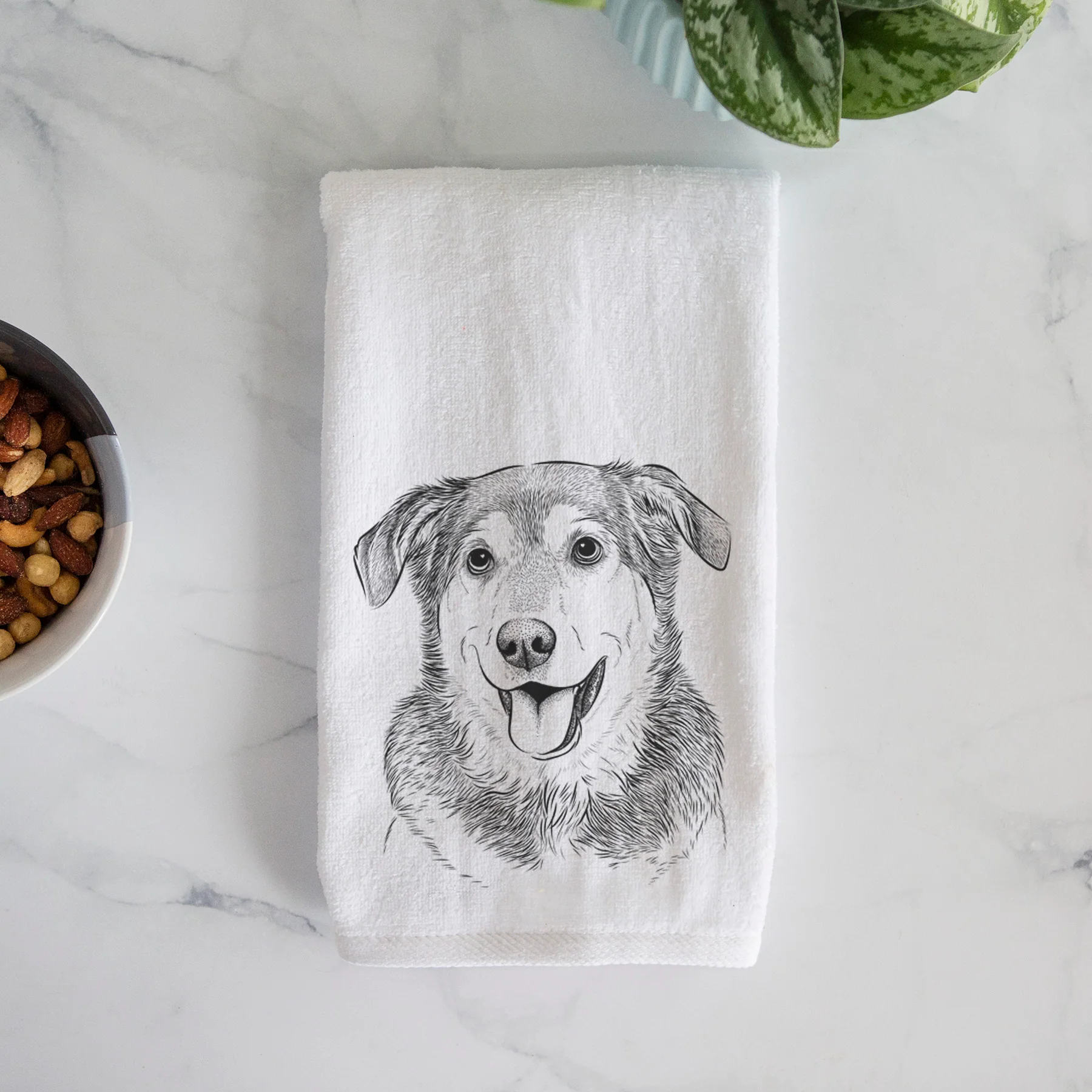 Lance the Lab/Shepherd Mix Decorative Hand Towel - Image 2