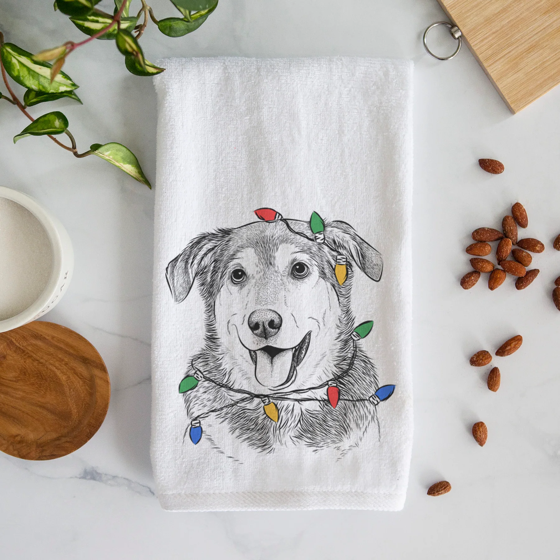 Lance the Lab/Shepherd Mix Decorative Hand Towel - Image 5