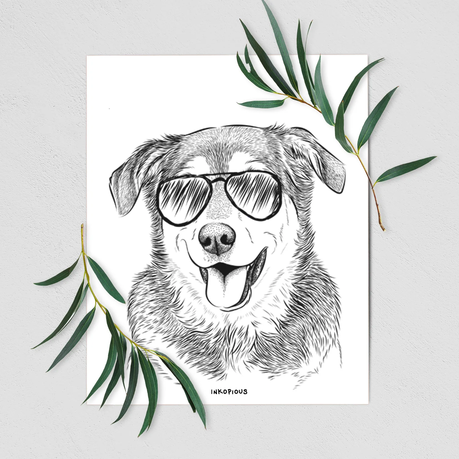 Lance the Lab/Shepherd Mix Art Print - Image 3