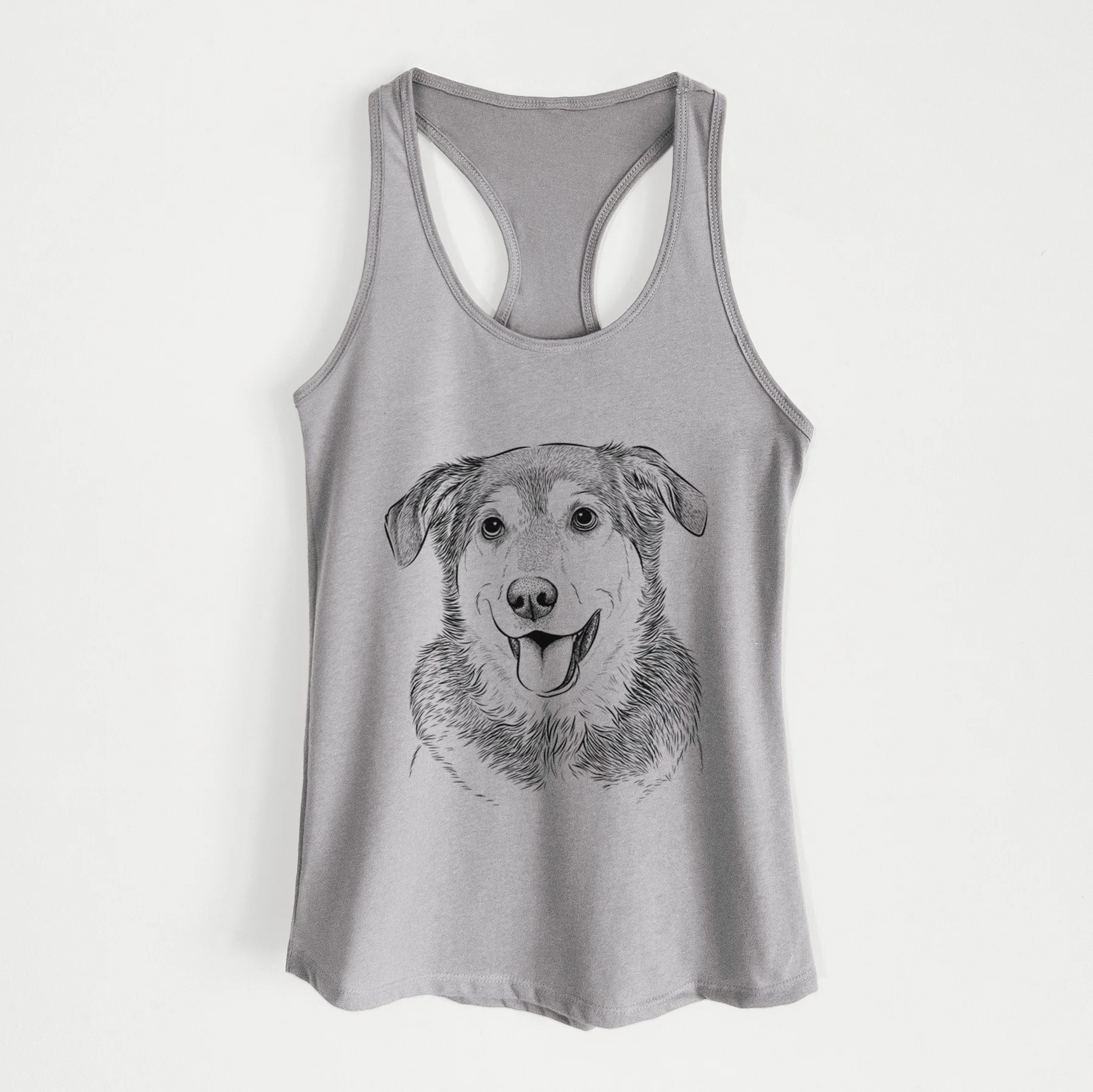 Lance the Lab/Shepherd Mix - Women's Racerback Tanktop - Image 5