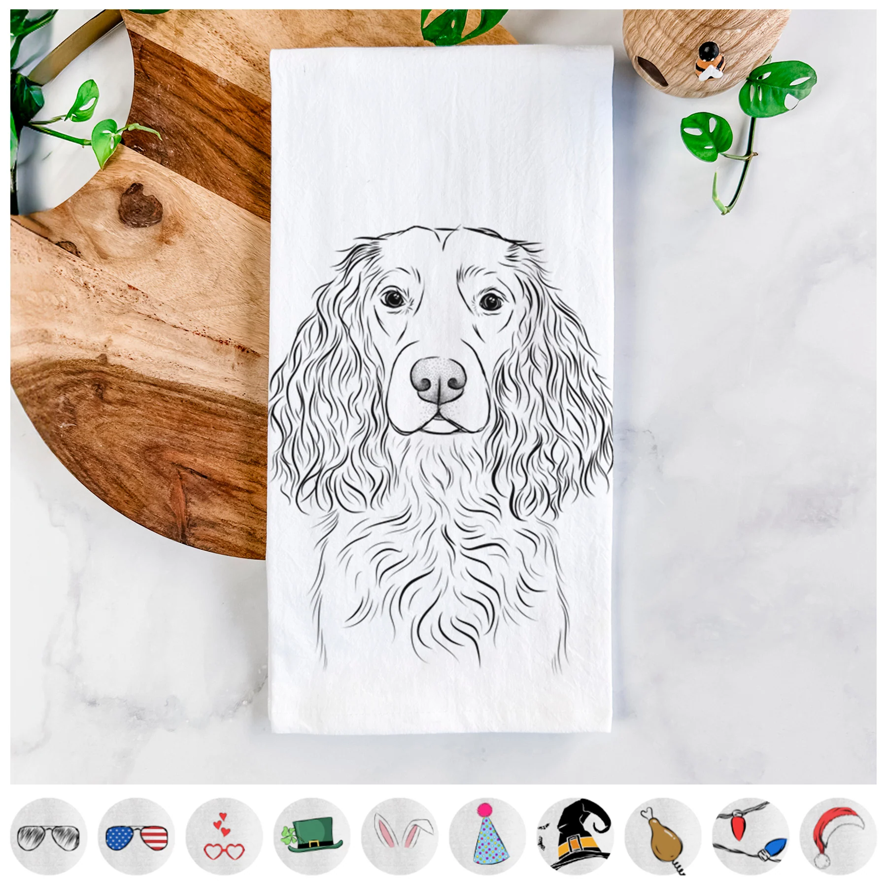 Landry the Boykin Spaniel Tea Towel